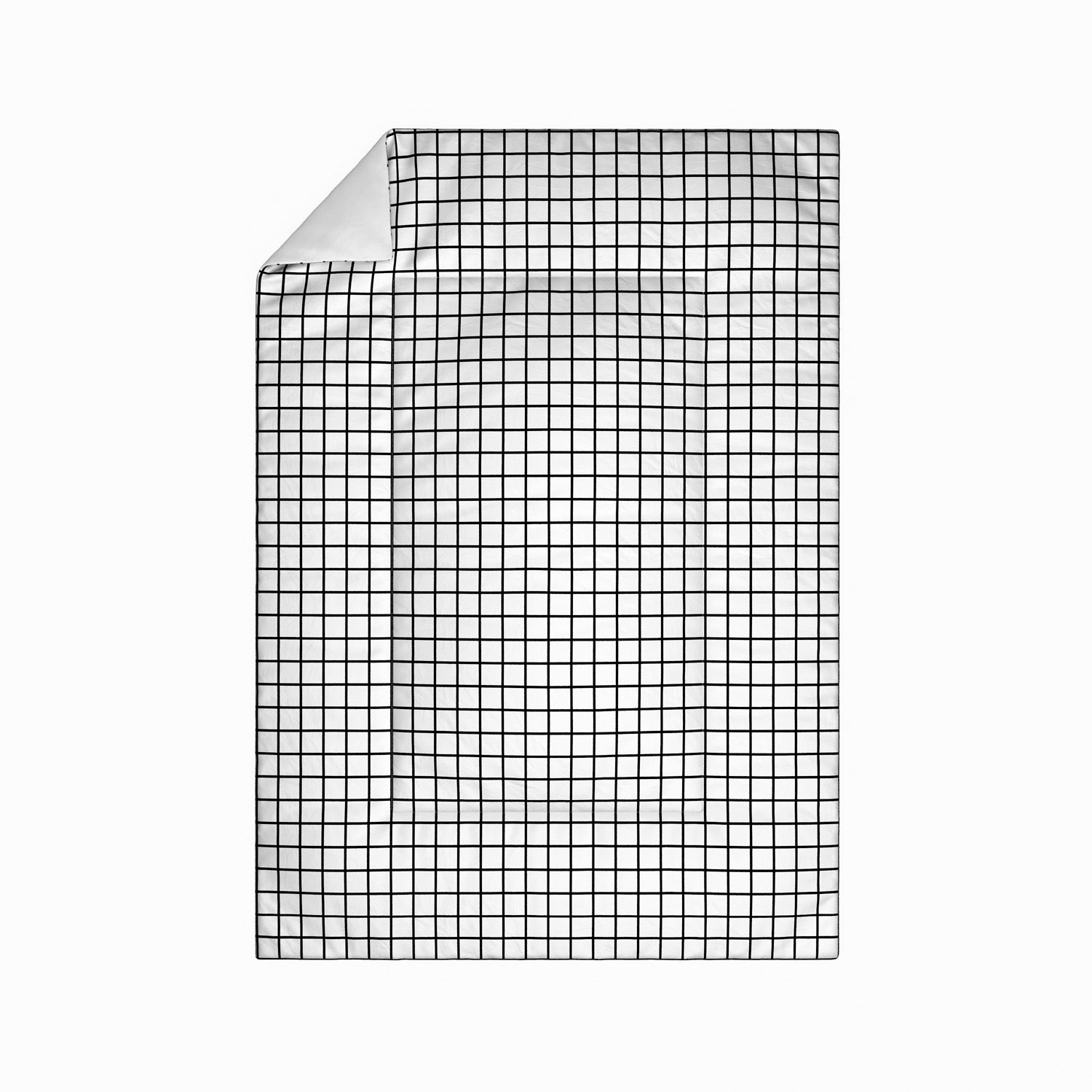 Edredom de Berço Quadriculado Preto e Branco