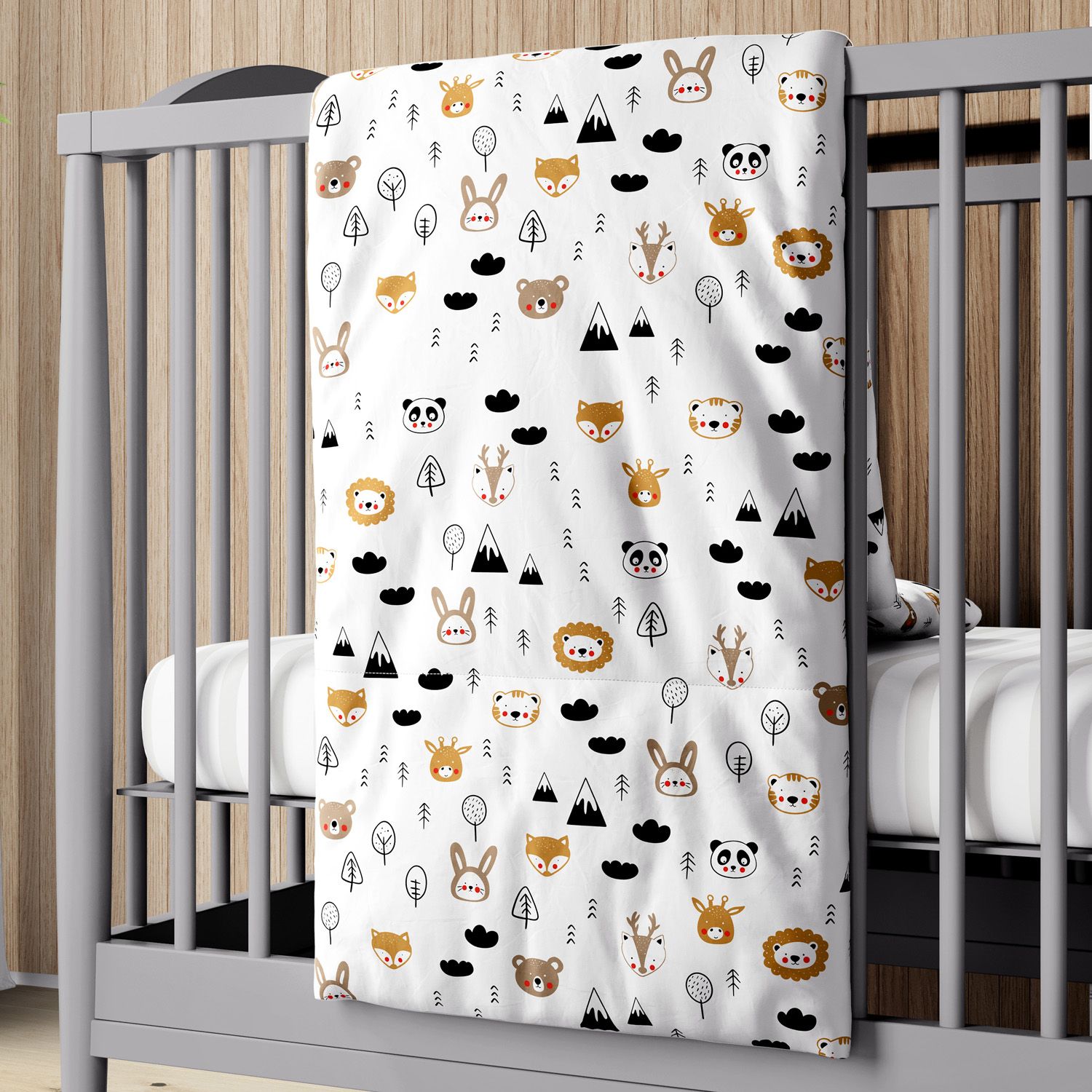 Edredom de Berço Safári Escandinavo