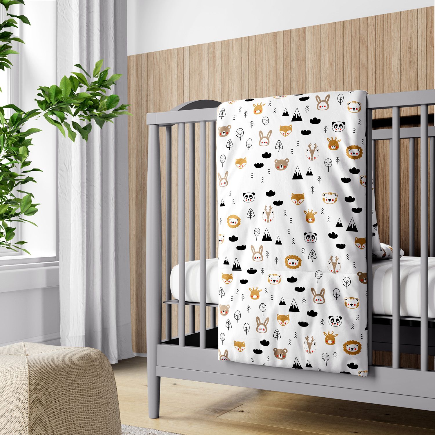 Edredom de Berço Safári Escandinavo