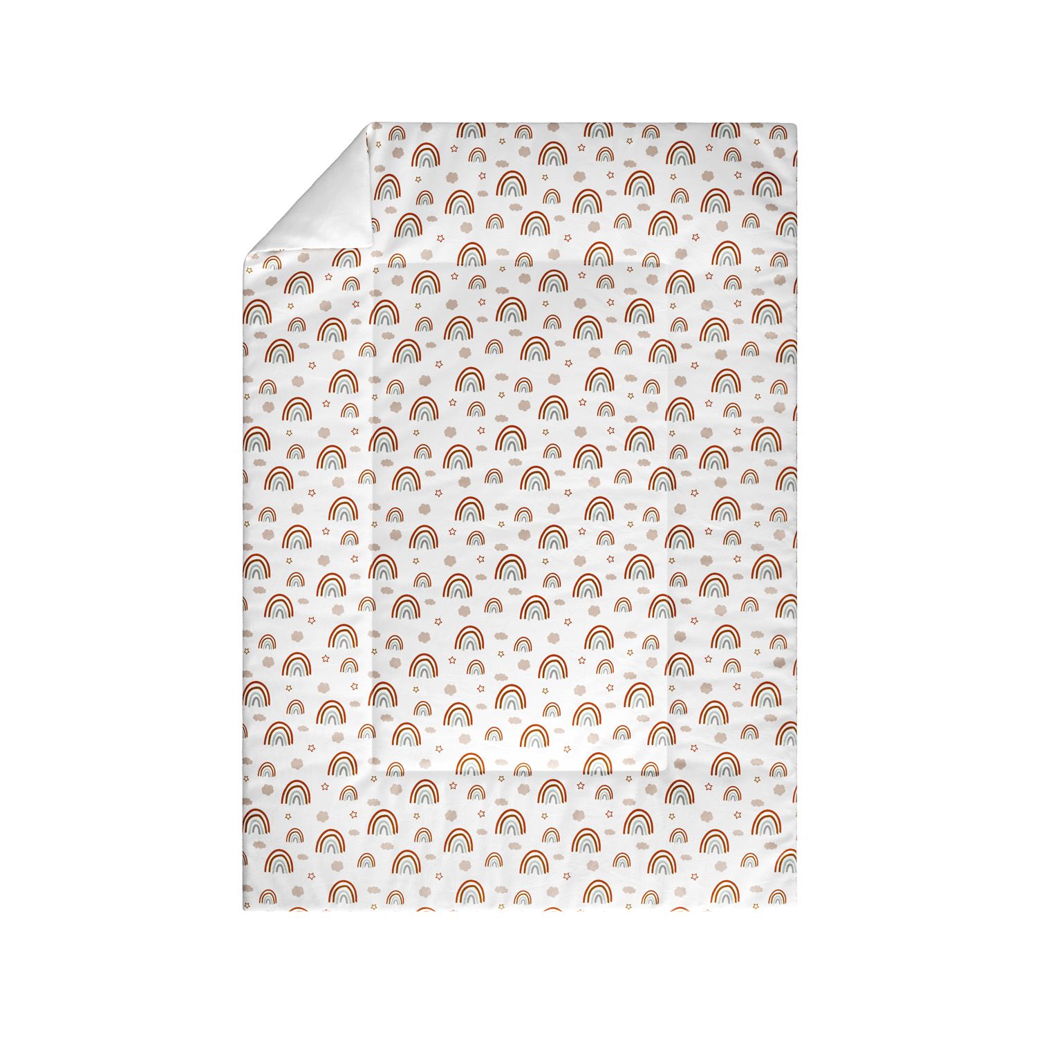 Edredom de Berço Arco-Íris, Nuvem e Estrelinha Boho