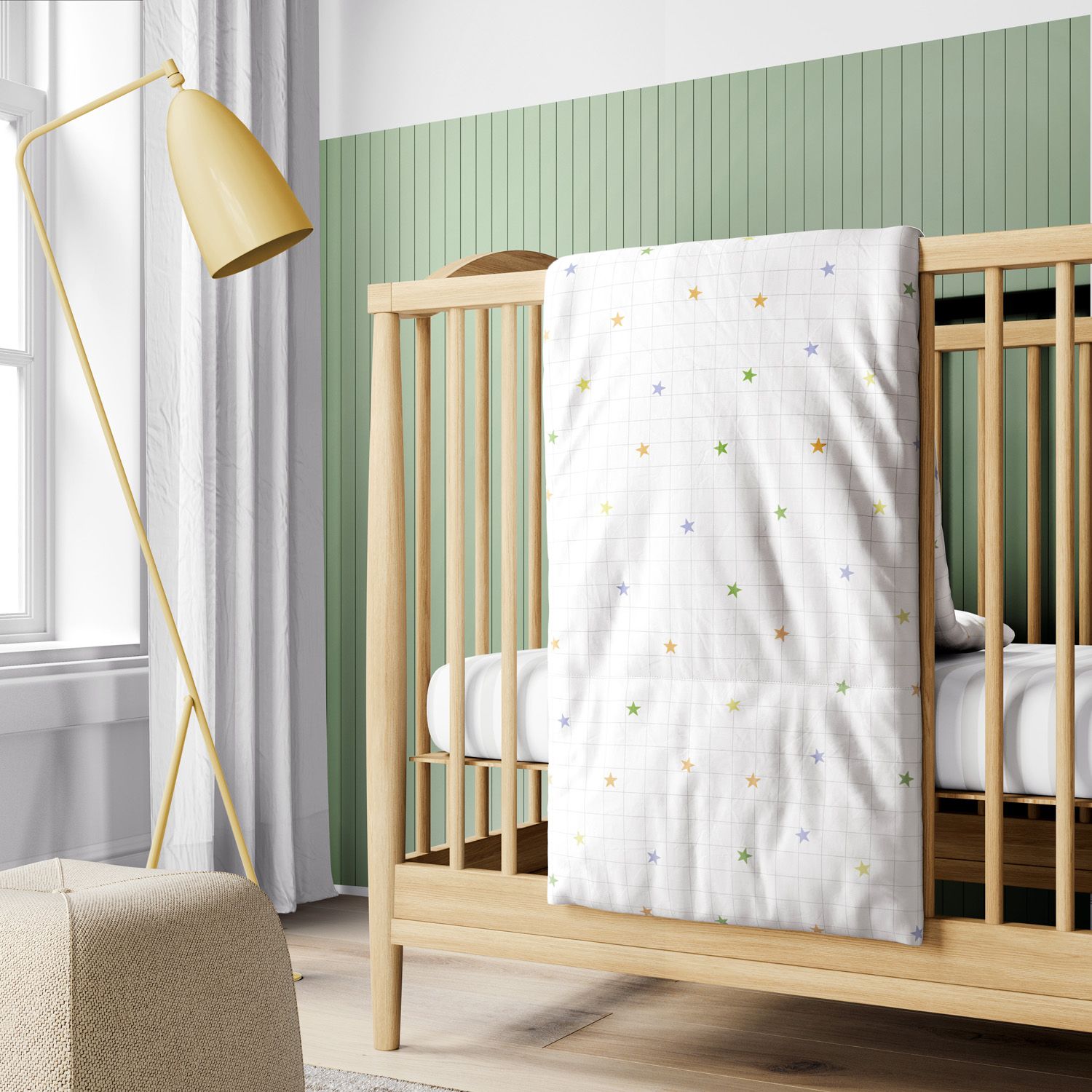 Edredom de Berço Mini Estrelas Coloridas