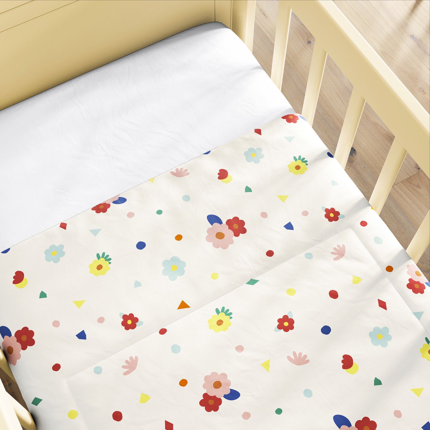 Edredom de Berço Menina Flor