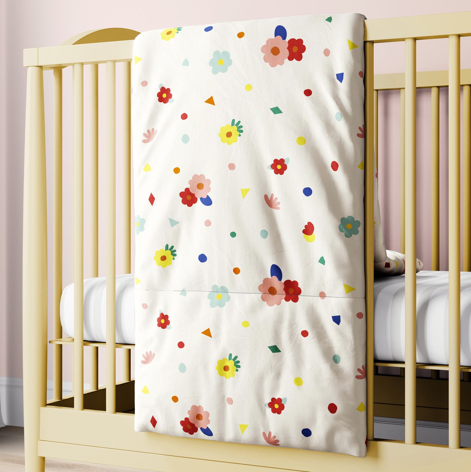 Edredom de Berço Menina Flor