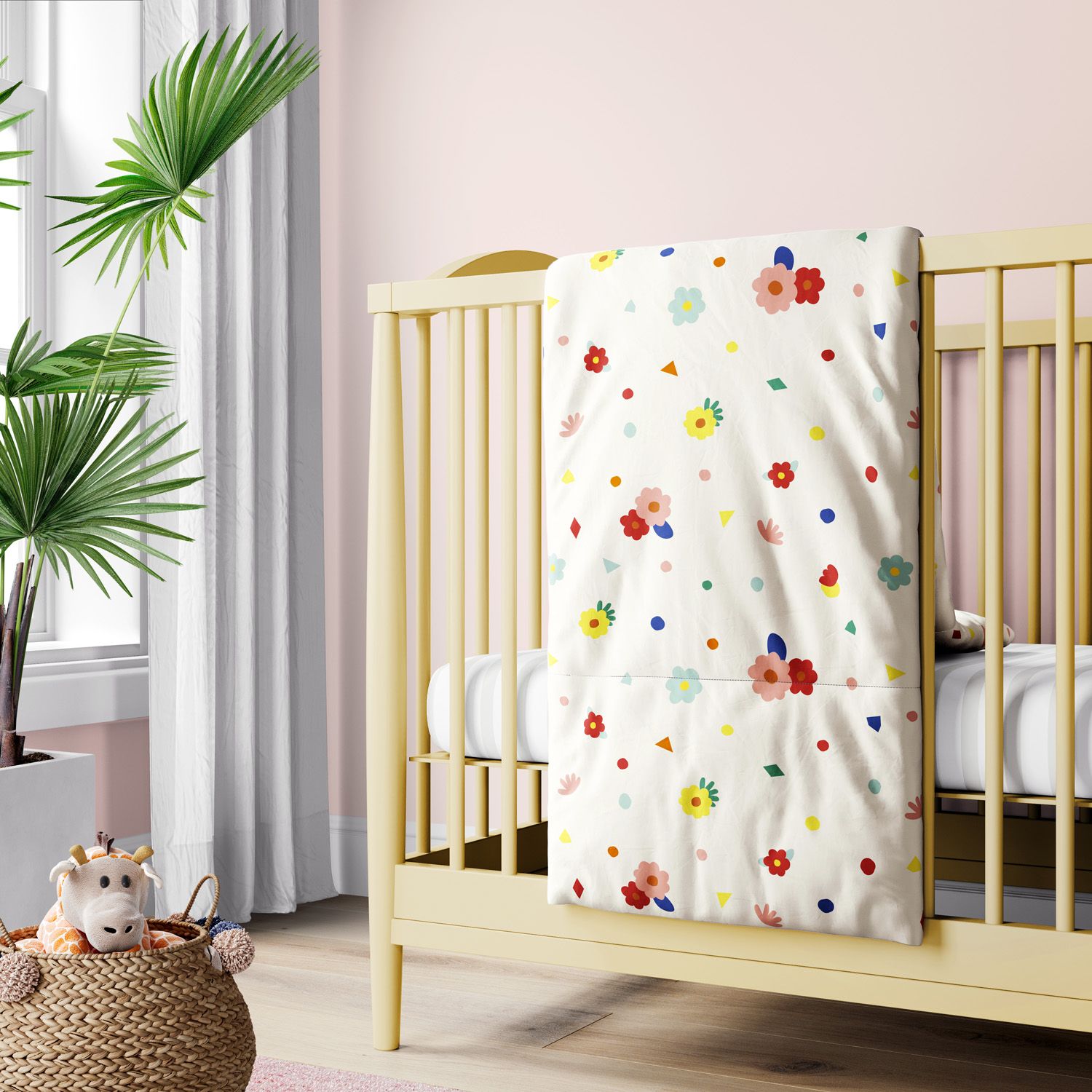 Edredom de Berço Menina Flor