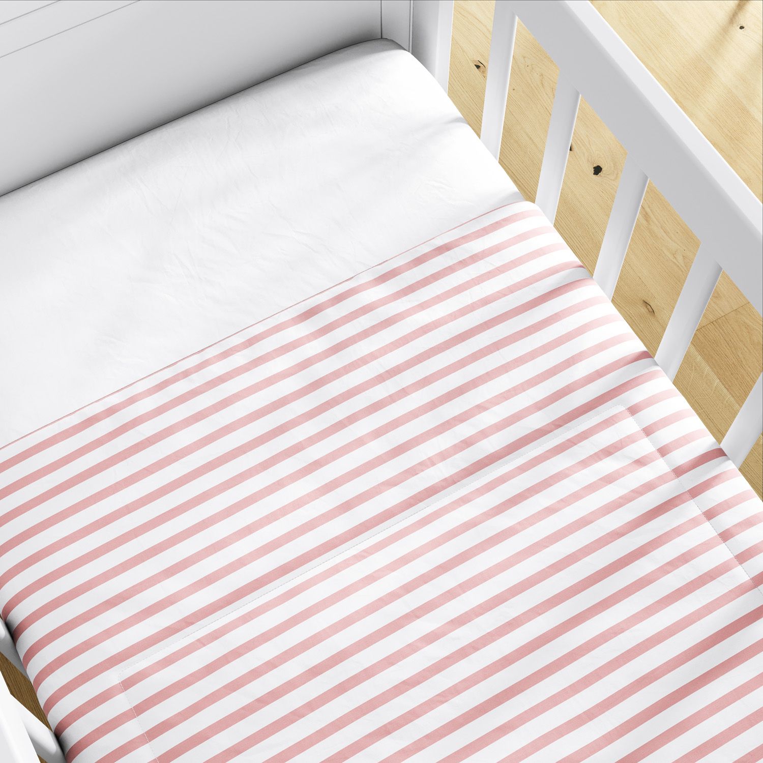 Edredom de Berço Listra Rosa