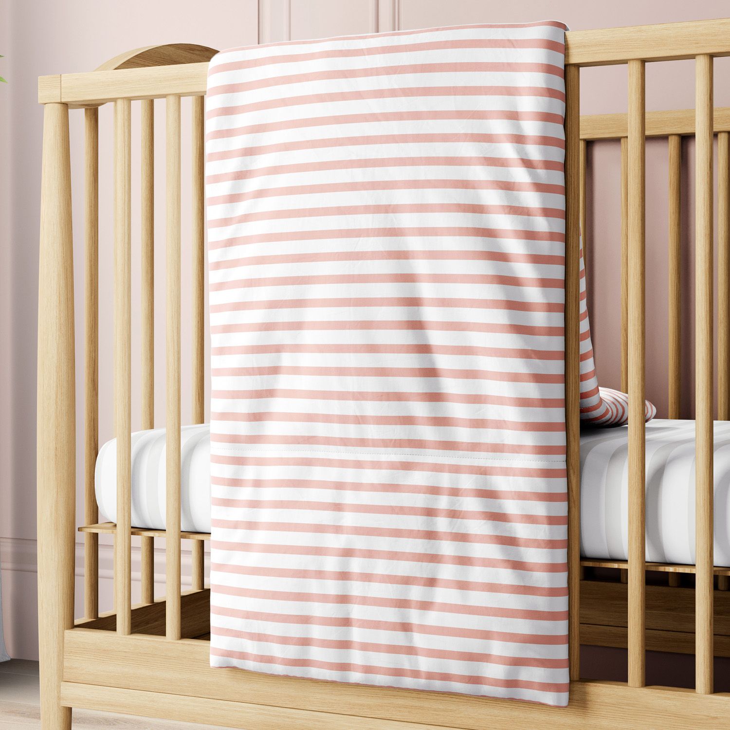 Edredom de Berço Listra Rosa