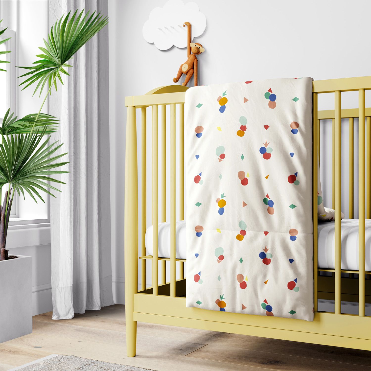 Edredom de Berço Geométrico Vintage