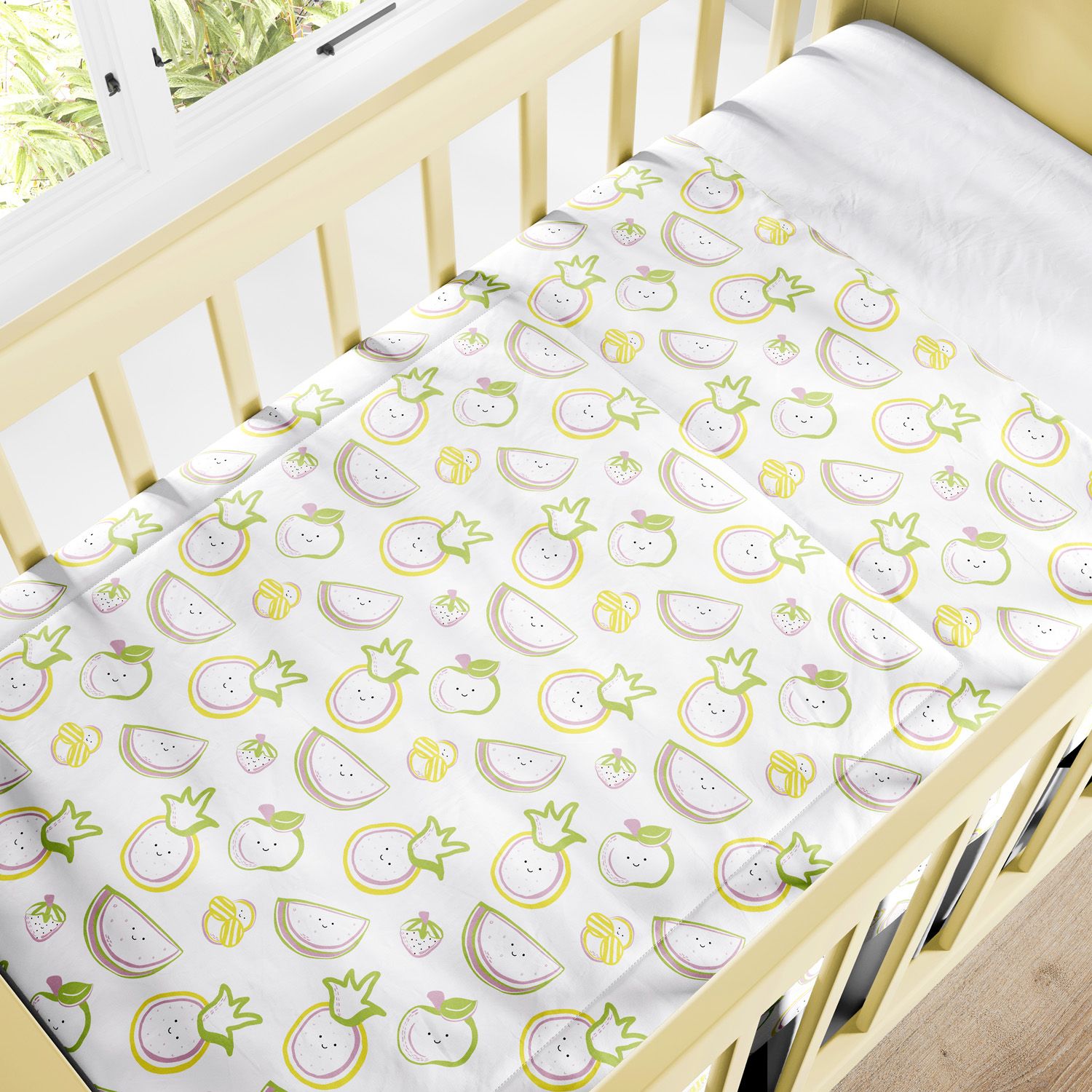 Edredom de Berço Frutinhas Colorido