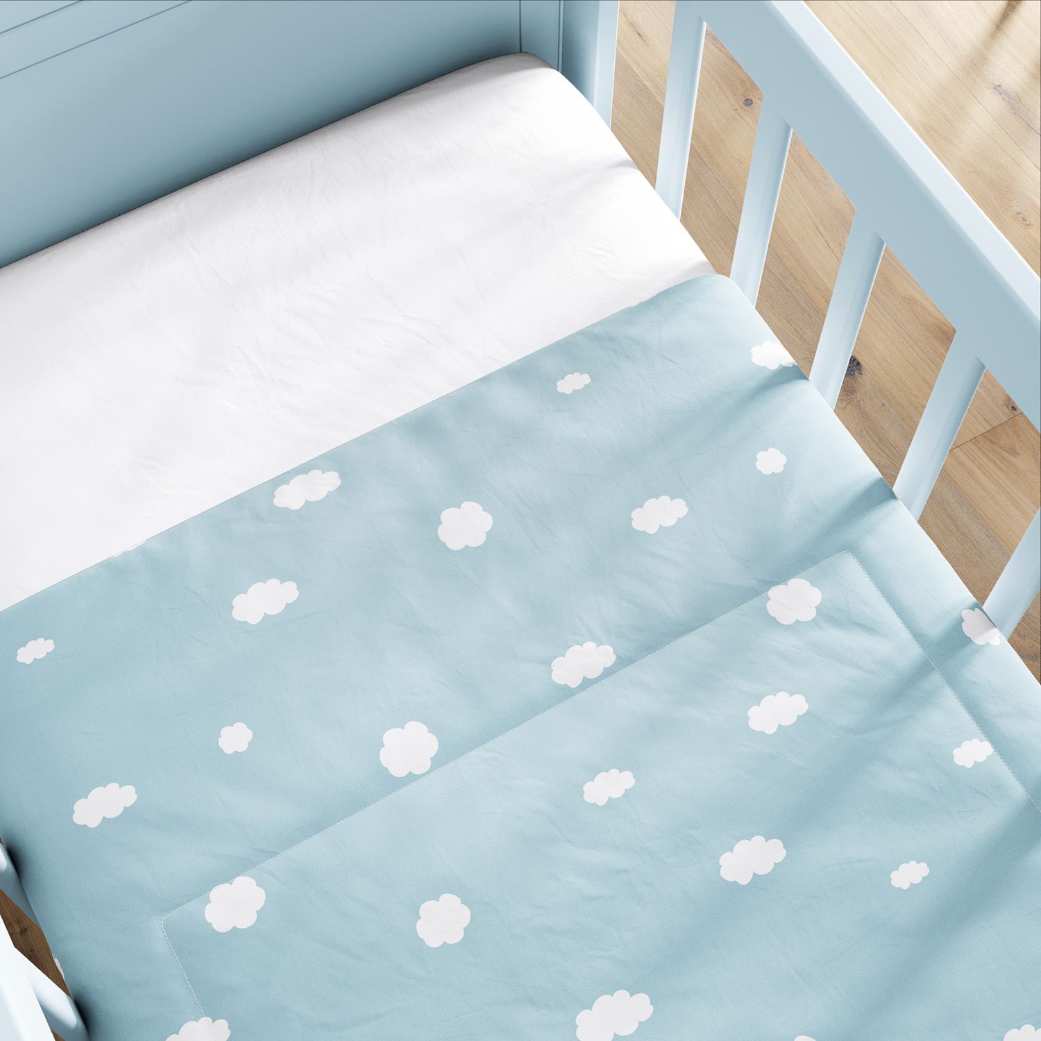 Edredom de Berço Nuvem Céu Azul