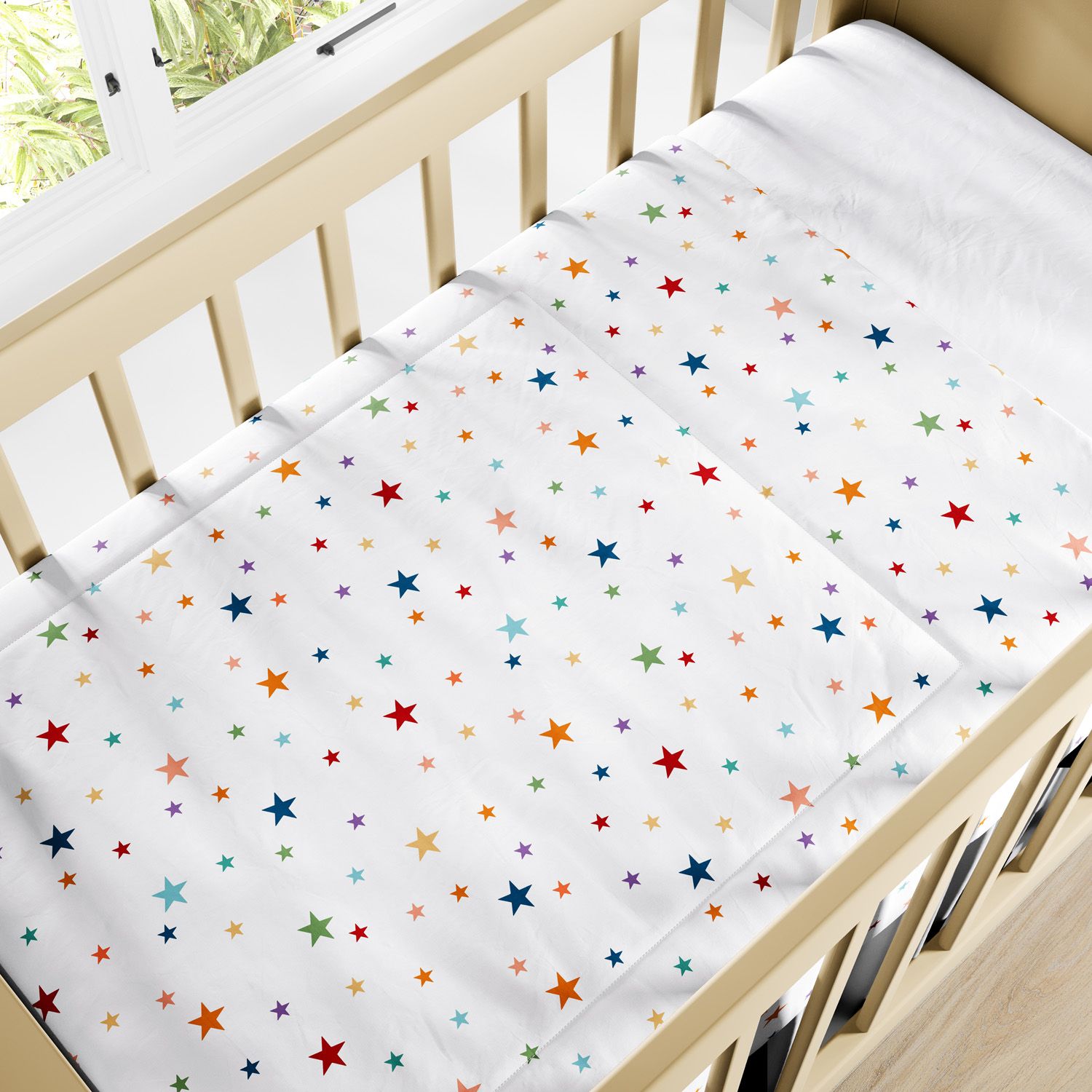 Edredom de Berço Estrelinhas Coloridas