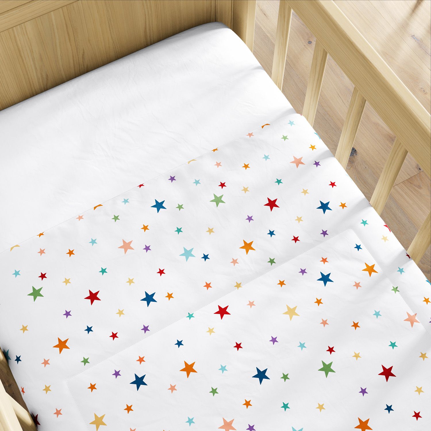 Edredom de Berço Estrelinhas Coloridas