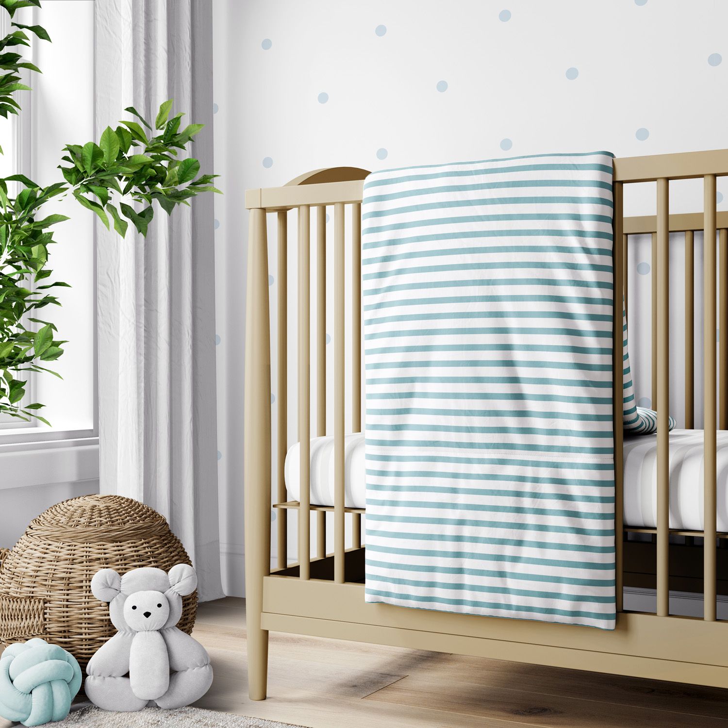 Edredom de Berço Listra Rosa