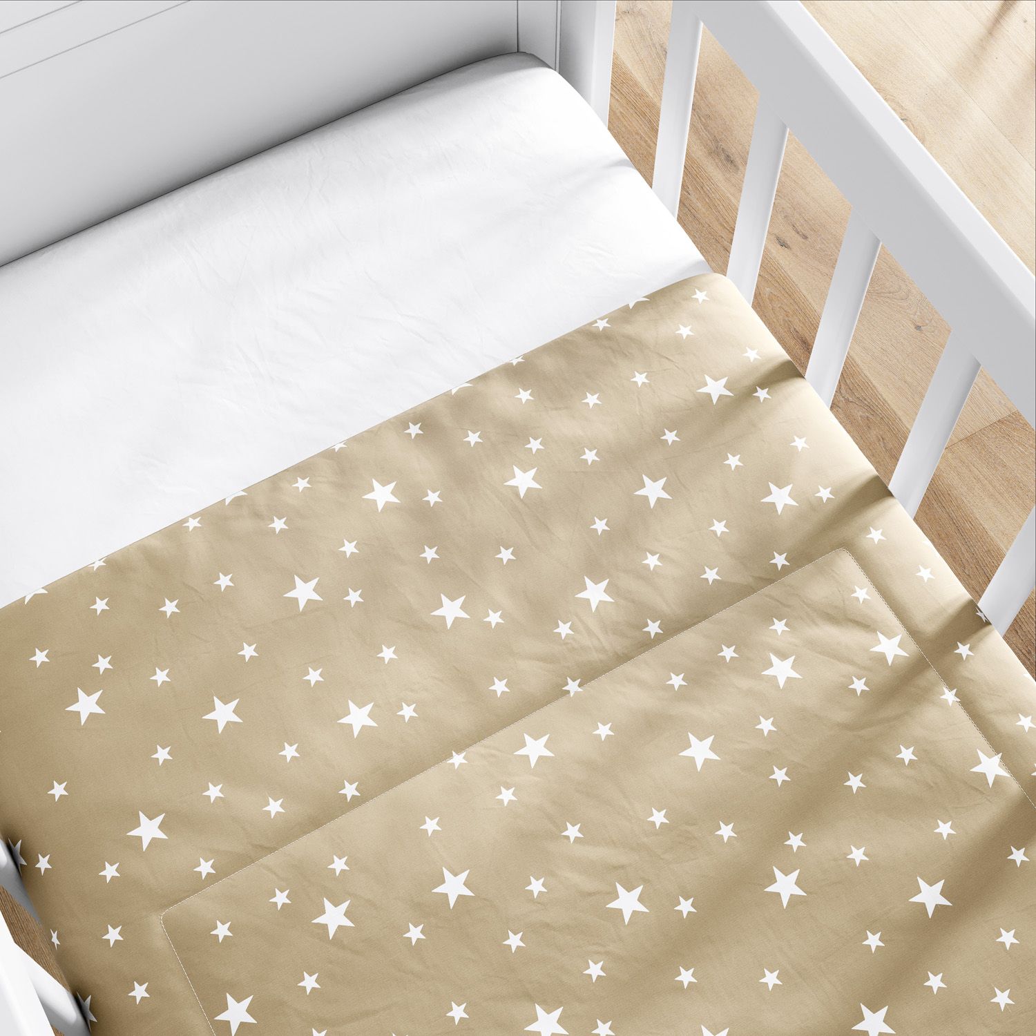 Edredom de Berço Bege Estrela