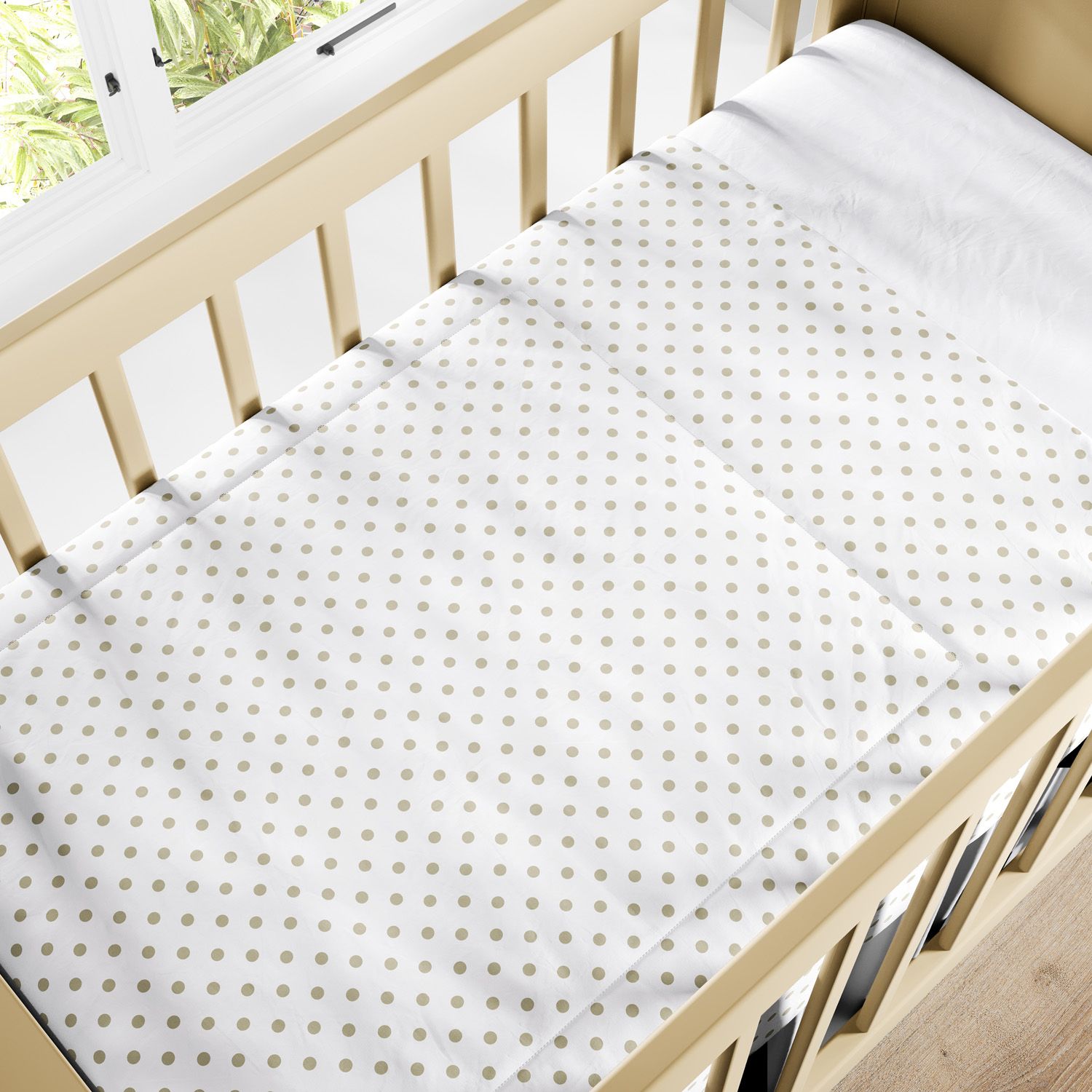 Edredom de Berço Petit Poá Branco e Rosa