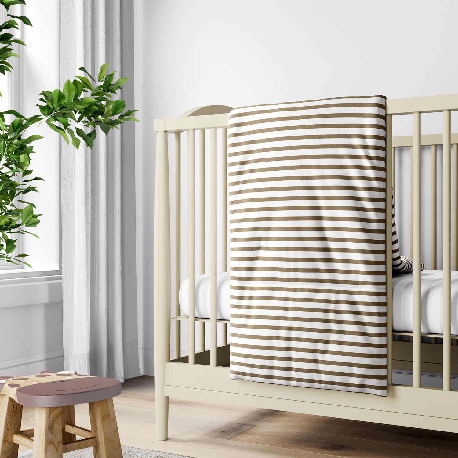 Edredom de Berço Listra Rosa