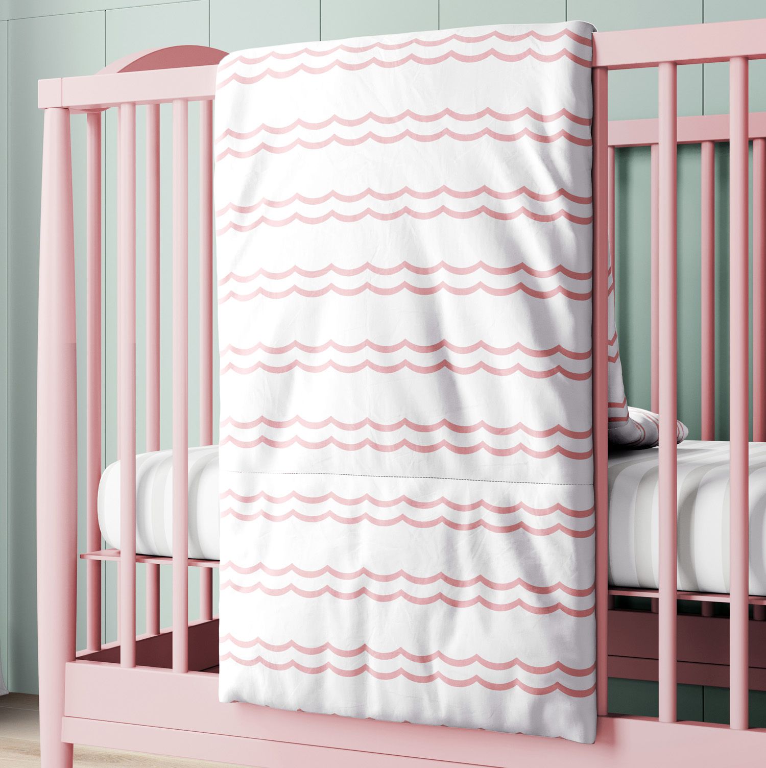 Edredom de Berço Ondinha Cinza