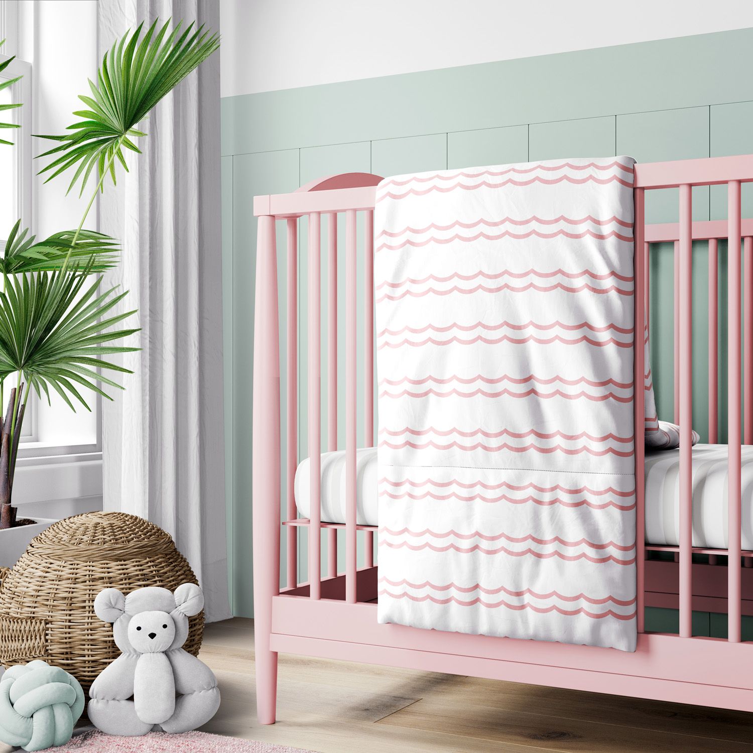 Edredom de Berço Ondinha Cinza