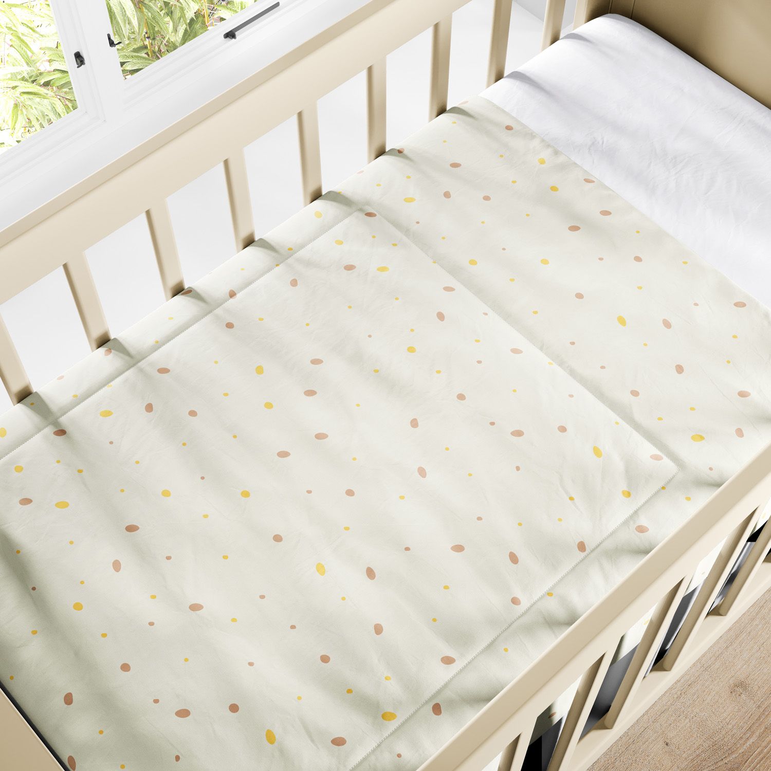 Edredom de Berço Poá Artsy Bege