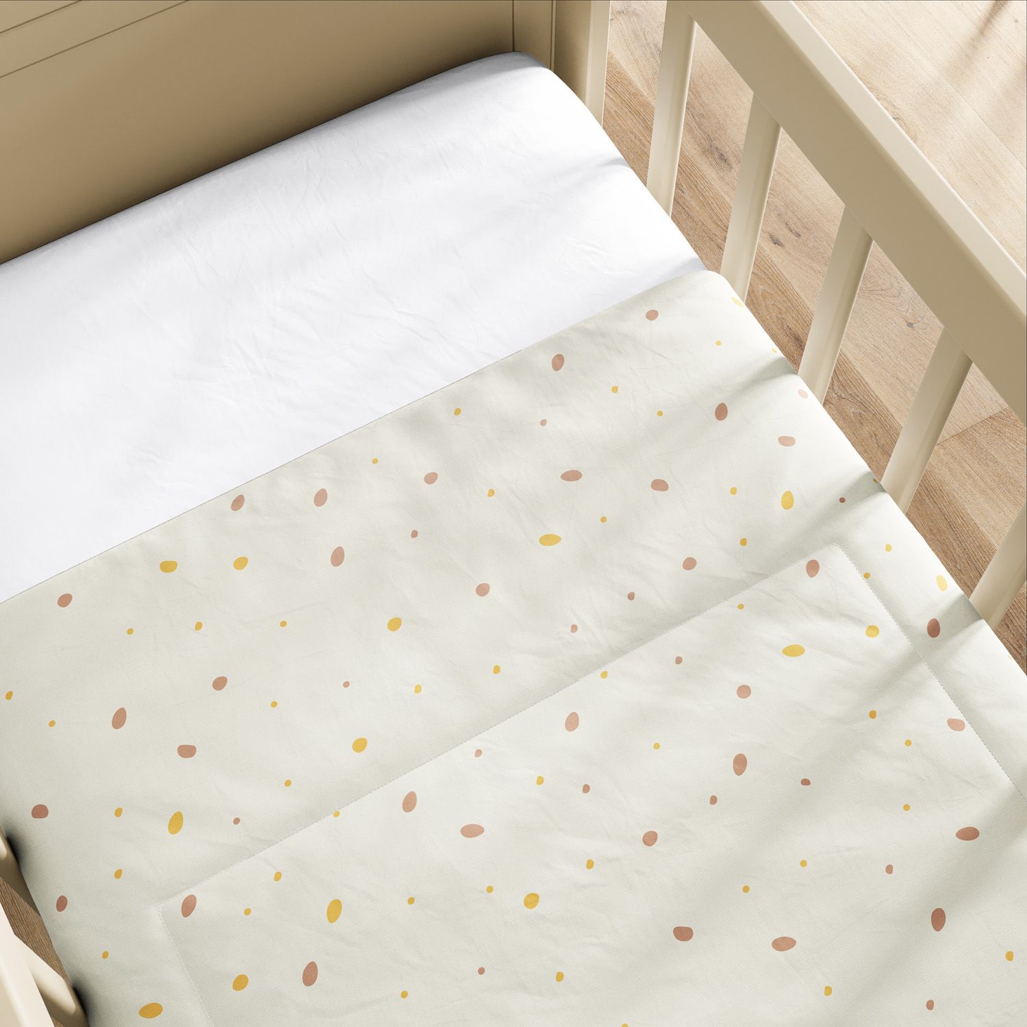 Edredom de Berço Poá Artsy Bege