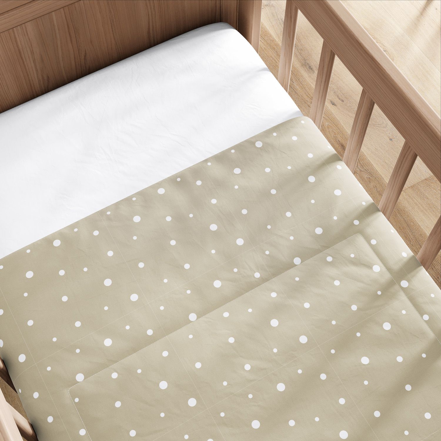 Edredom de Berço Poá Bege