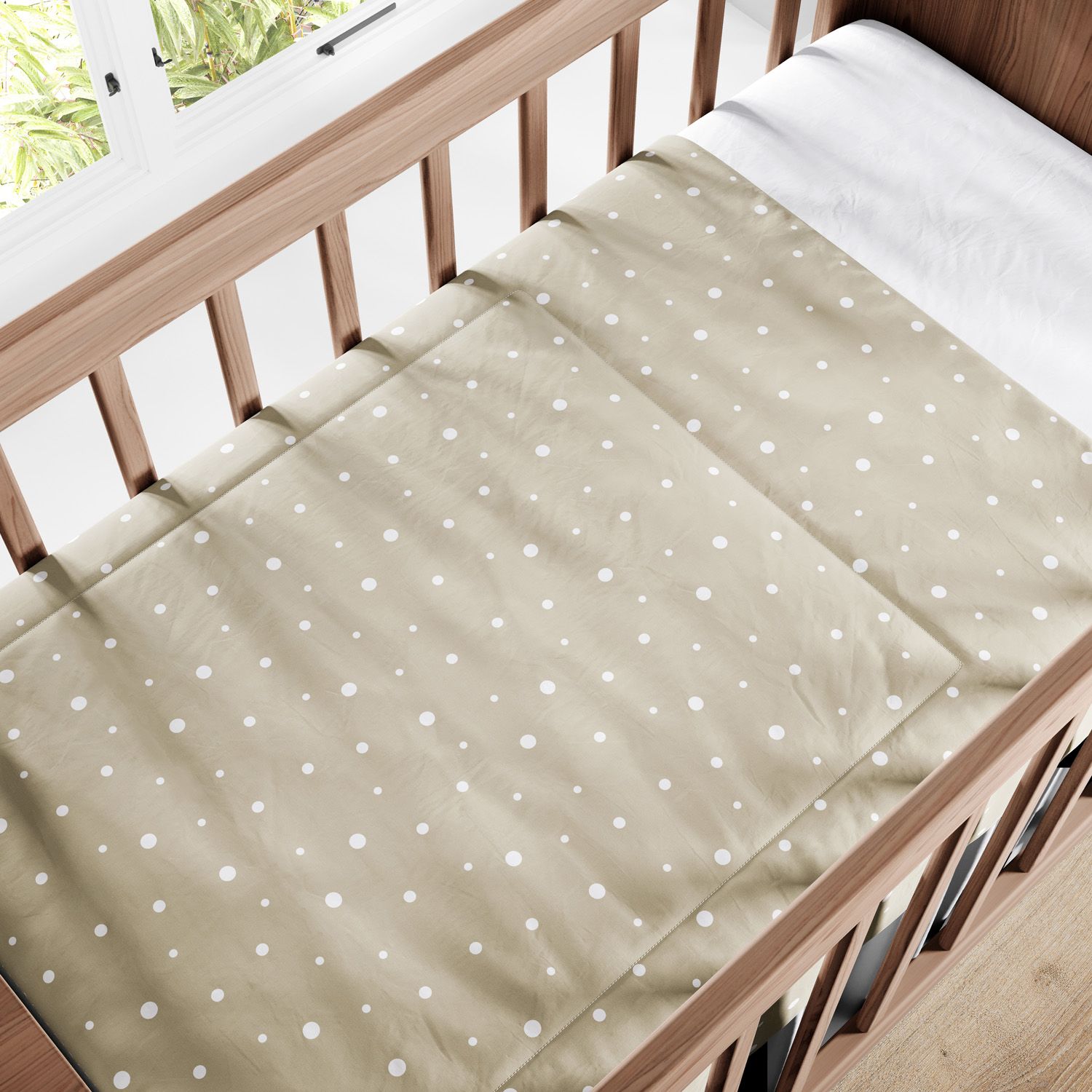 Edredom de Berço Poá Bege