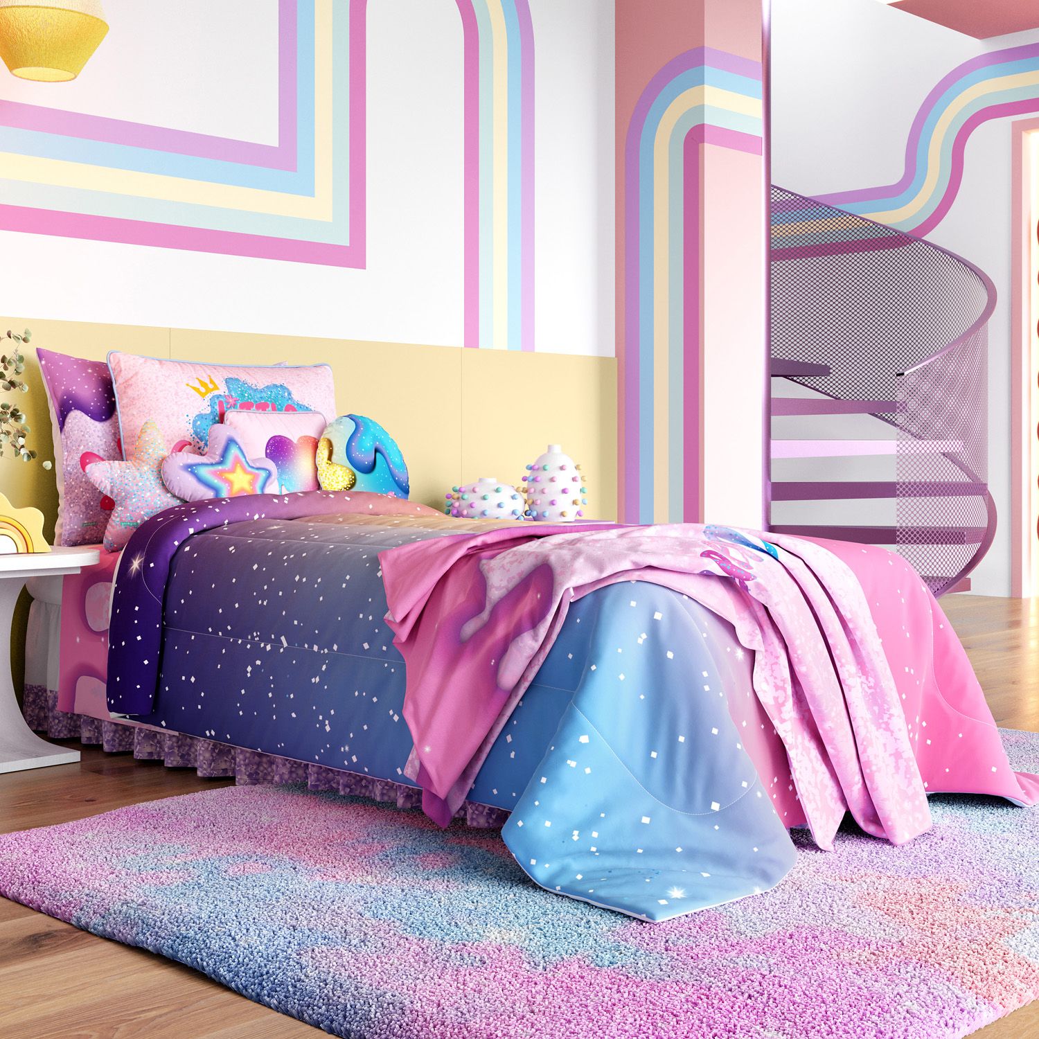 Kit Cama Infantil Solteiro Brilho Mágico