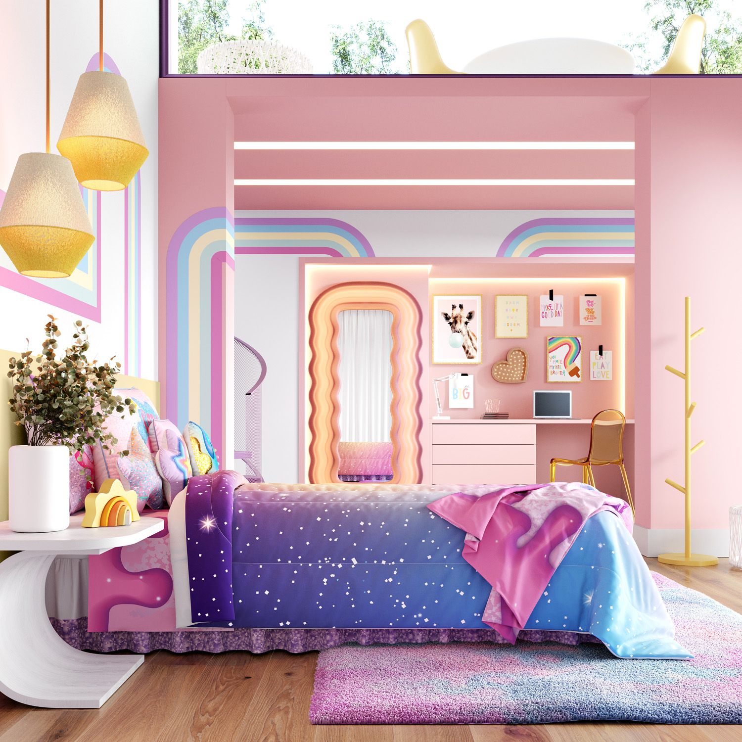 Kit Cama Infantil Solteiro Brilho Mágico