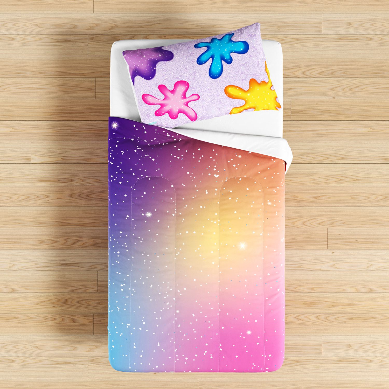 Edredom Infantil Solteiro Colorido Brilho