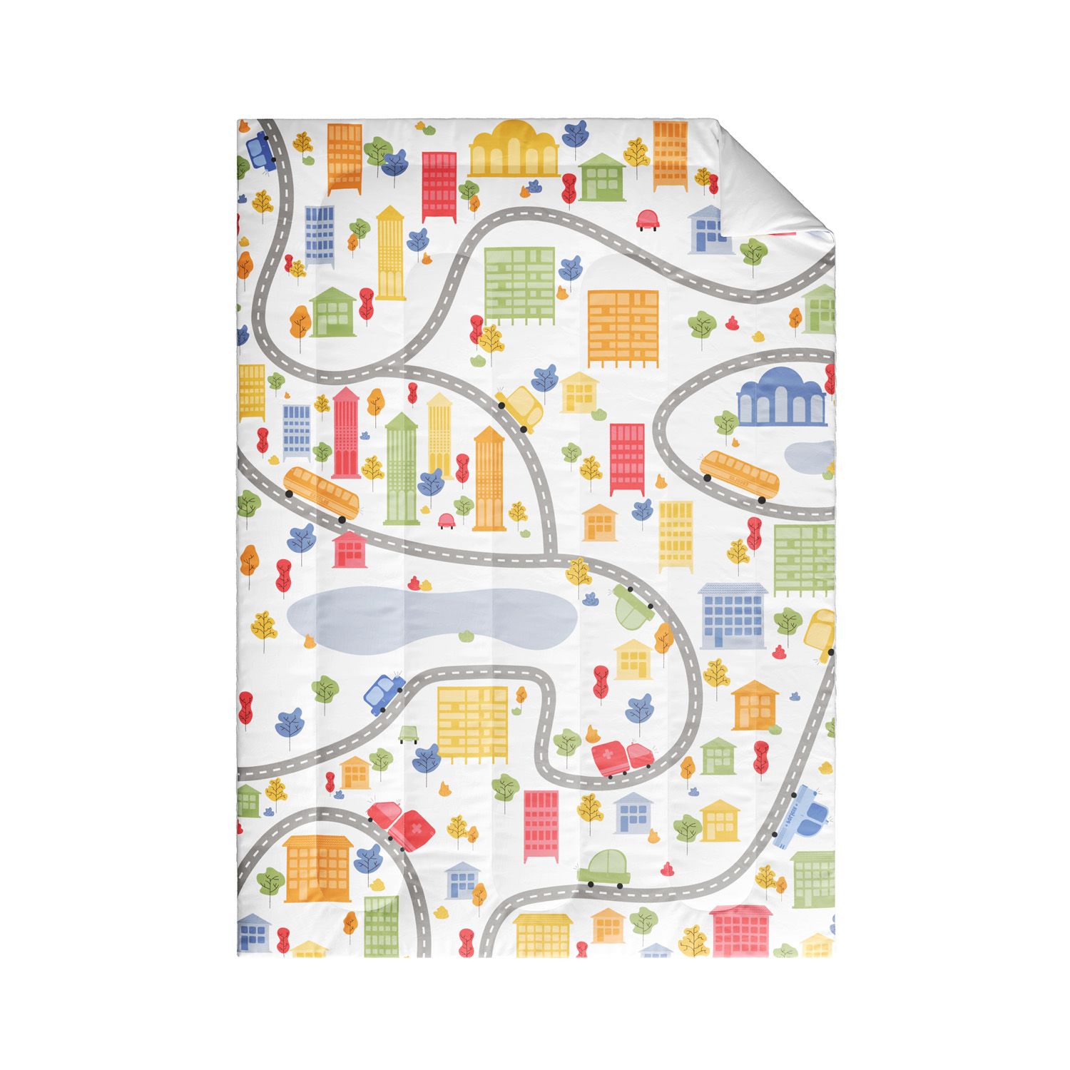 Edredom Infantil Pista Carrinhos