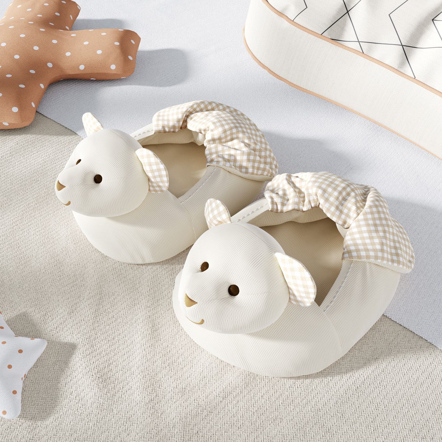 Pantufa de Bebê Ursinho Branco