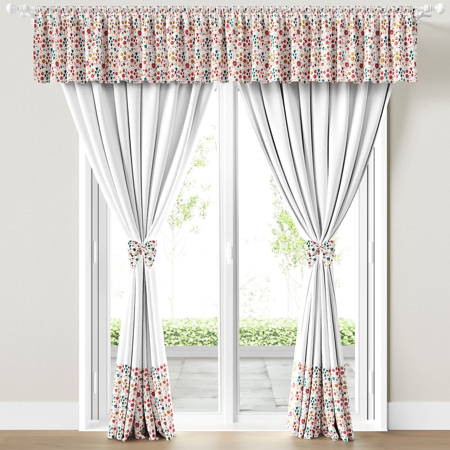 Cortina Infantil e Bebê Flores