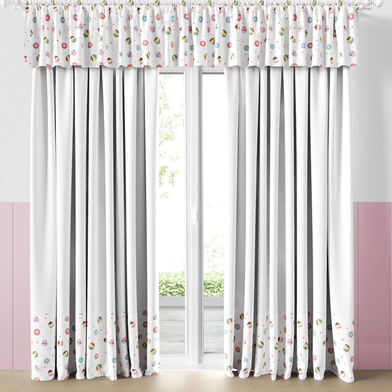 Cortina Infantil e Bebê Docinho Colorido