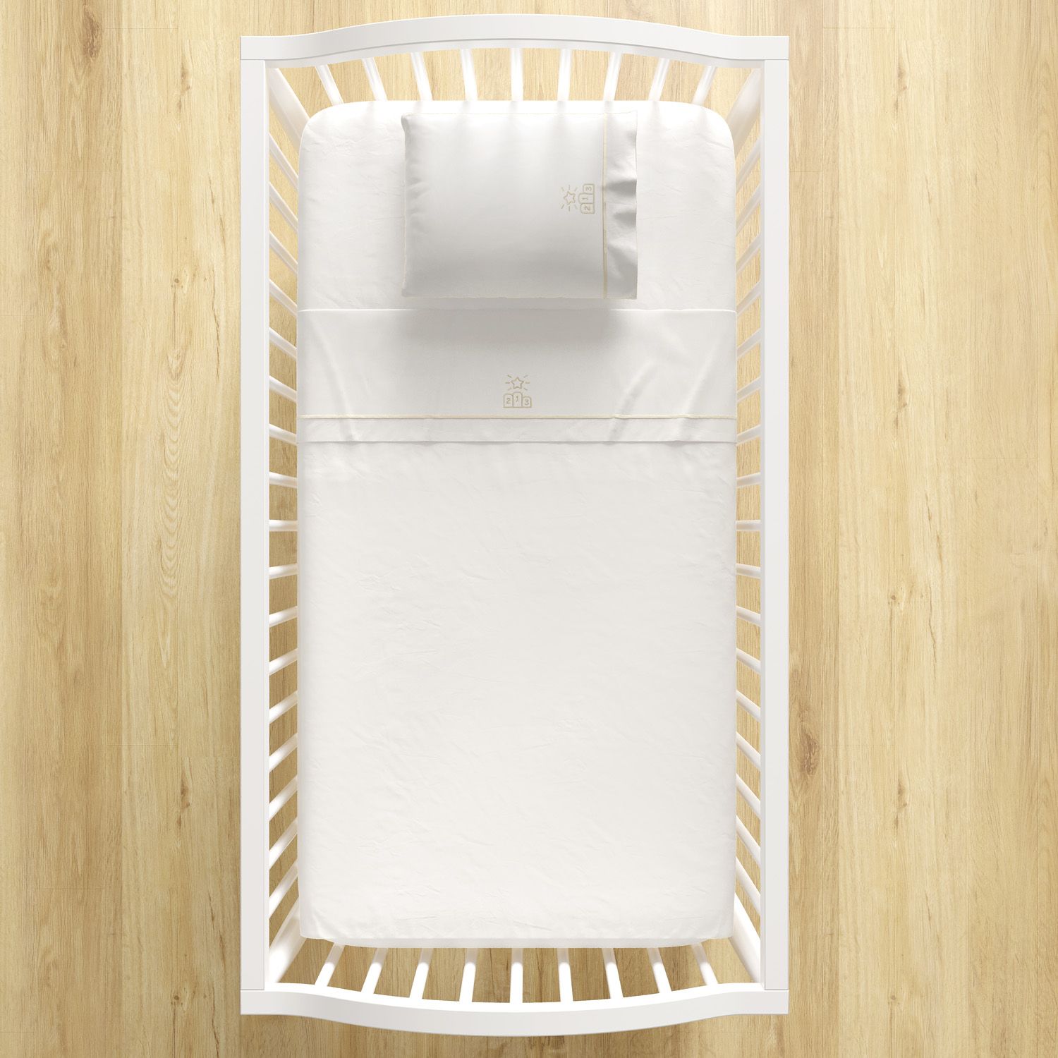 Jogo de Lençol Berço Campeão Bege 3 Peças