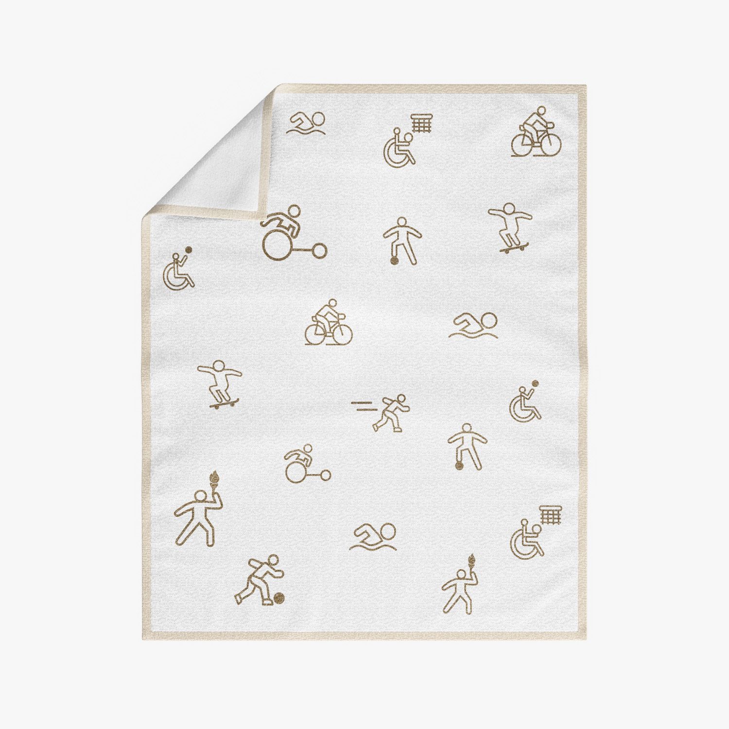 Manta Tricot Esportes Bege 1M