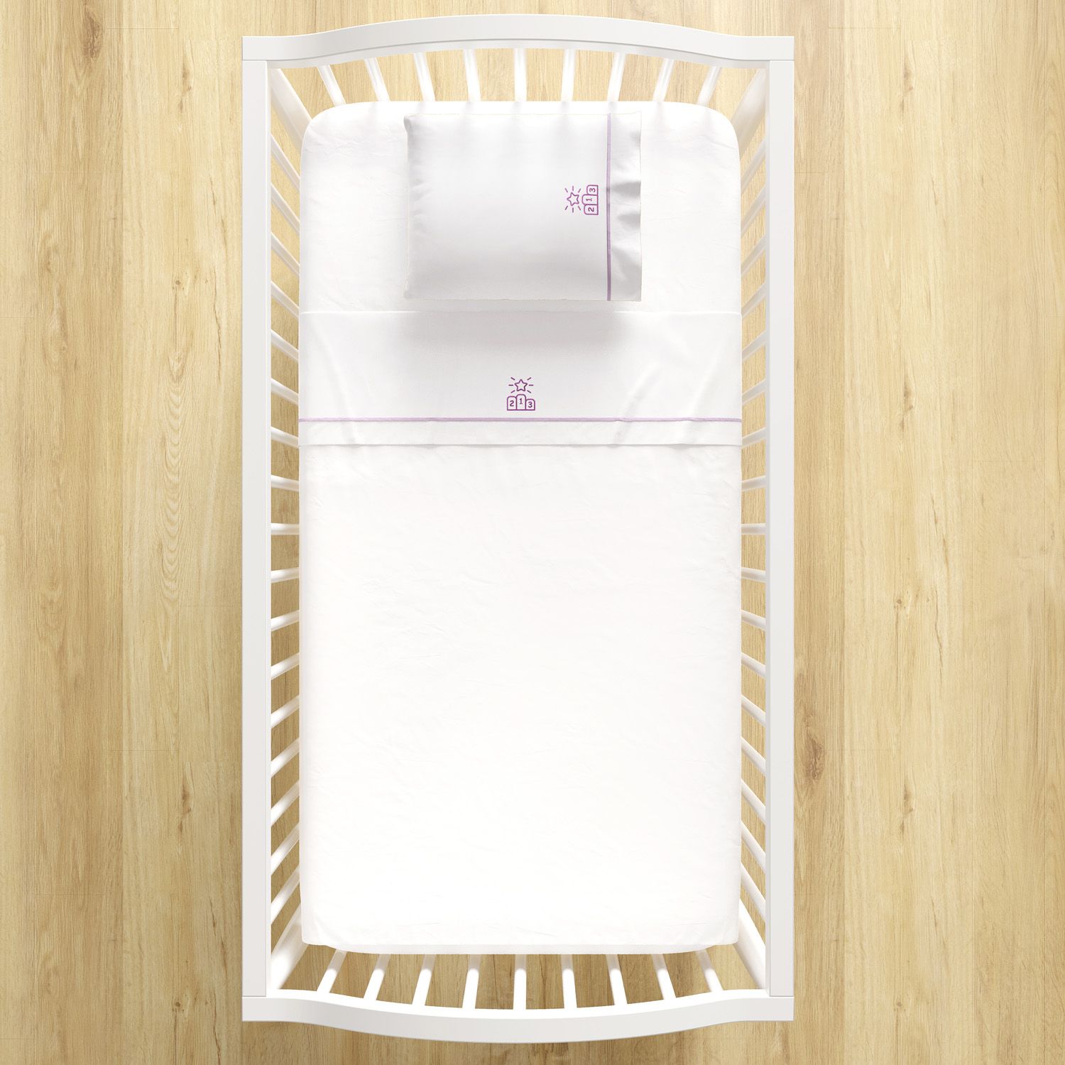 Jogo de Lençol Berço Campeão Lilás 3 Peças