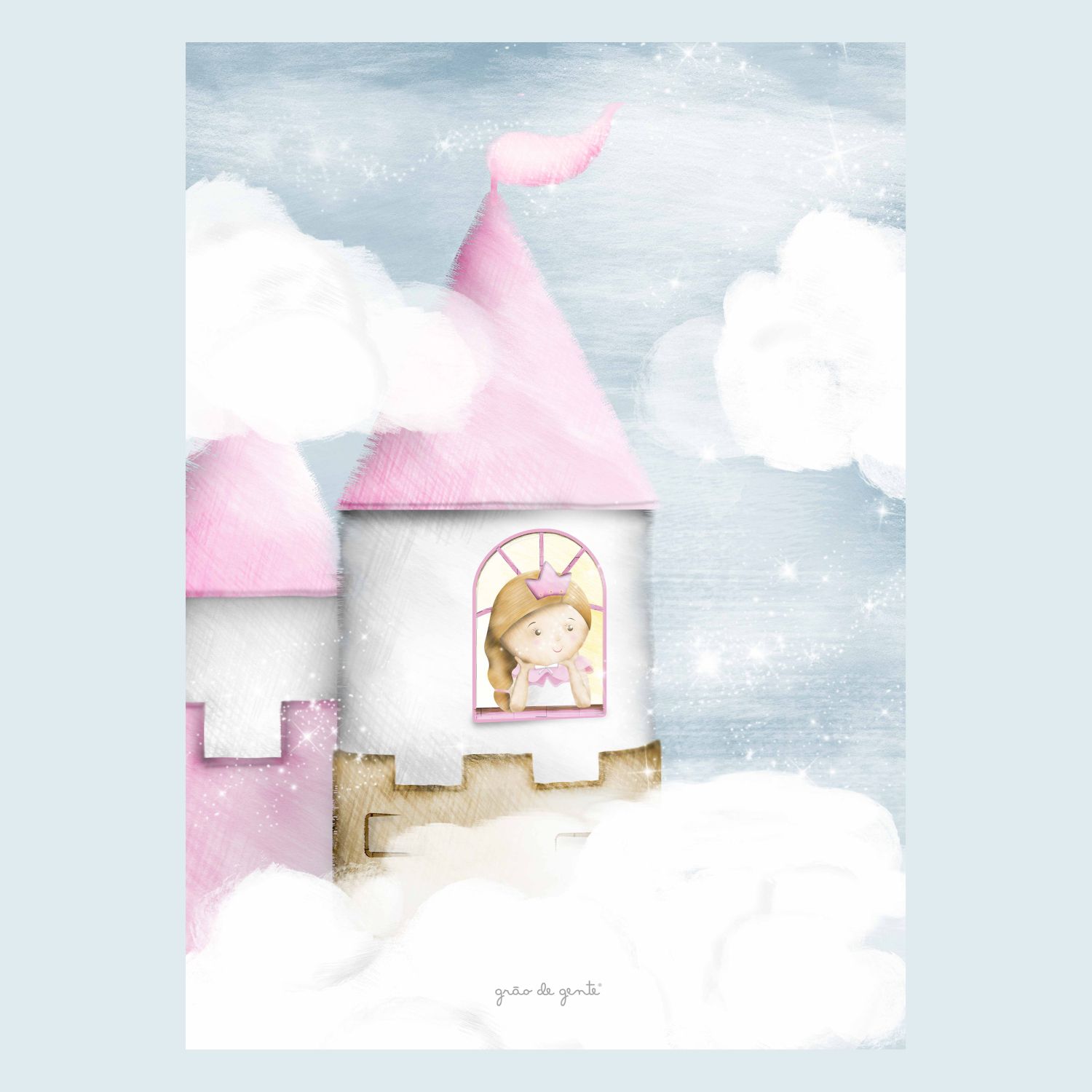 Kit Pôster Adesivo Amiguinha Ursinha Princesa 3 peças — vista alternativa