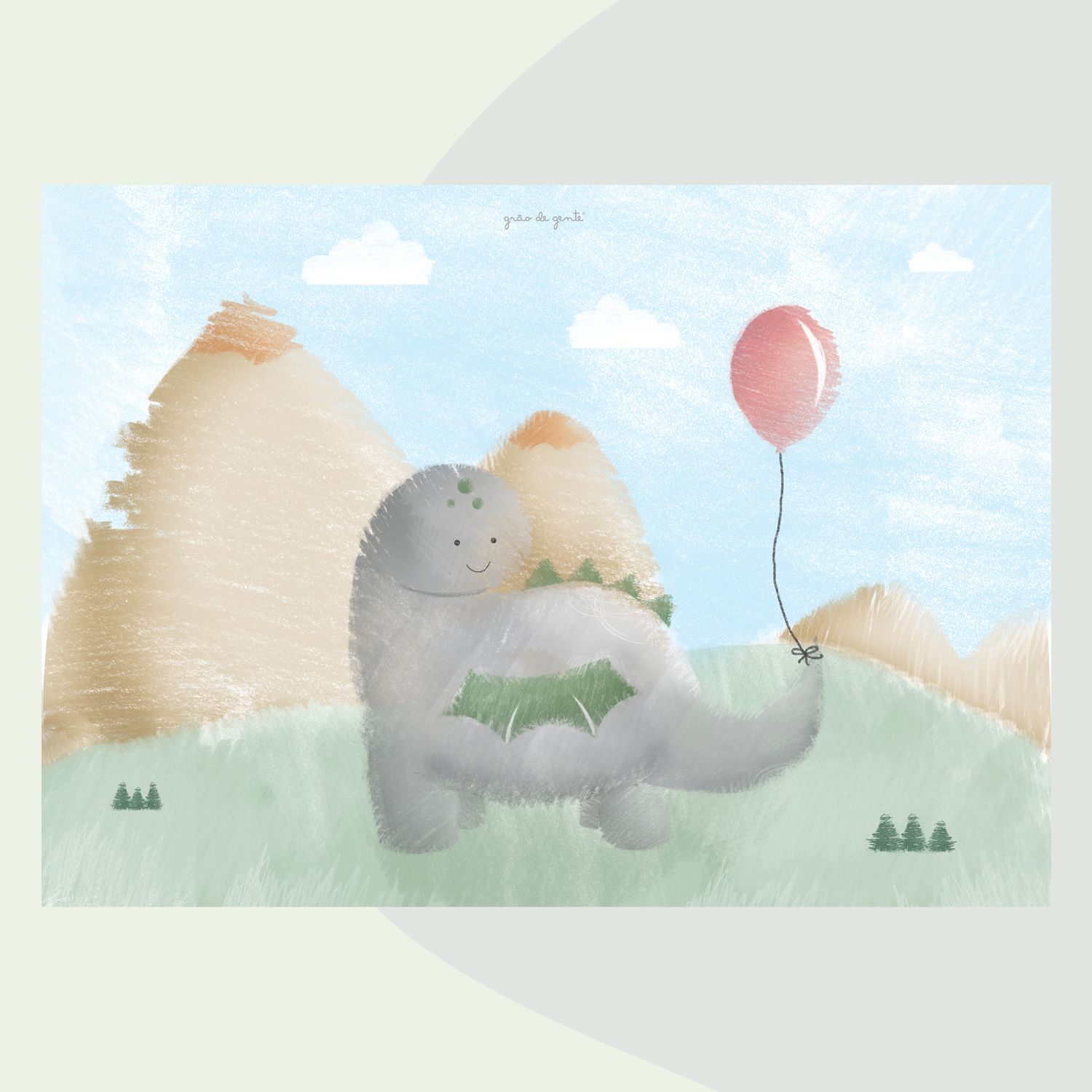 Kit Pôster Adesivo Dinossauros 5 peças