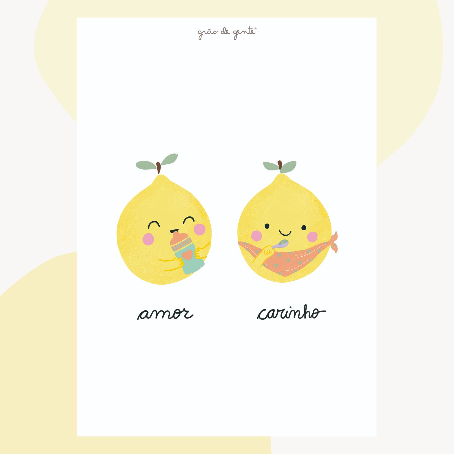 Kit Pôster Adesivo Limão Siciliano 4 peças