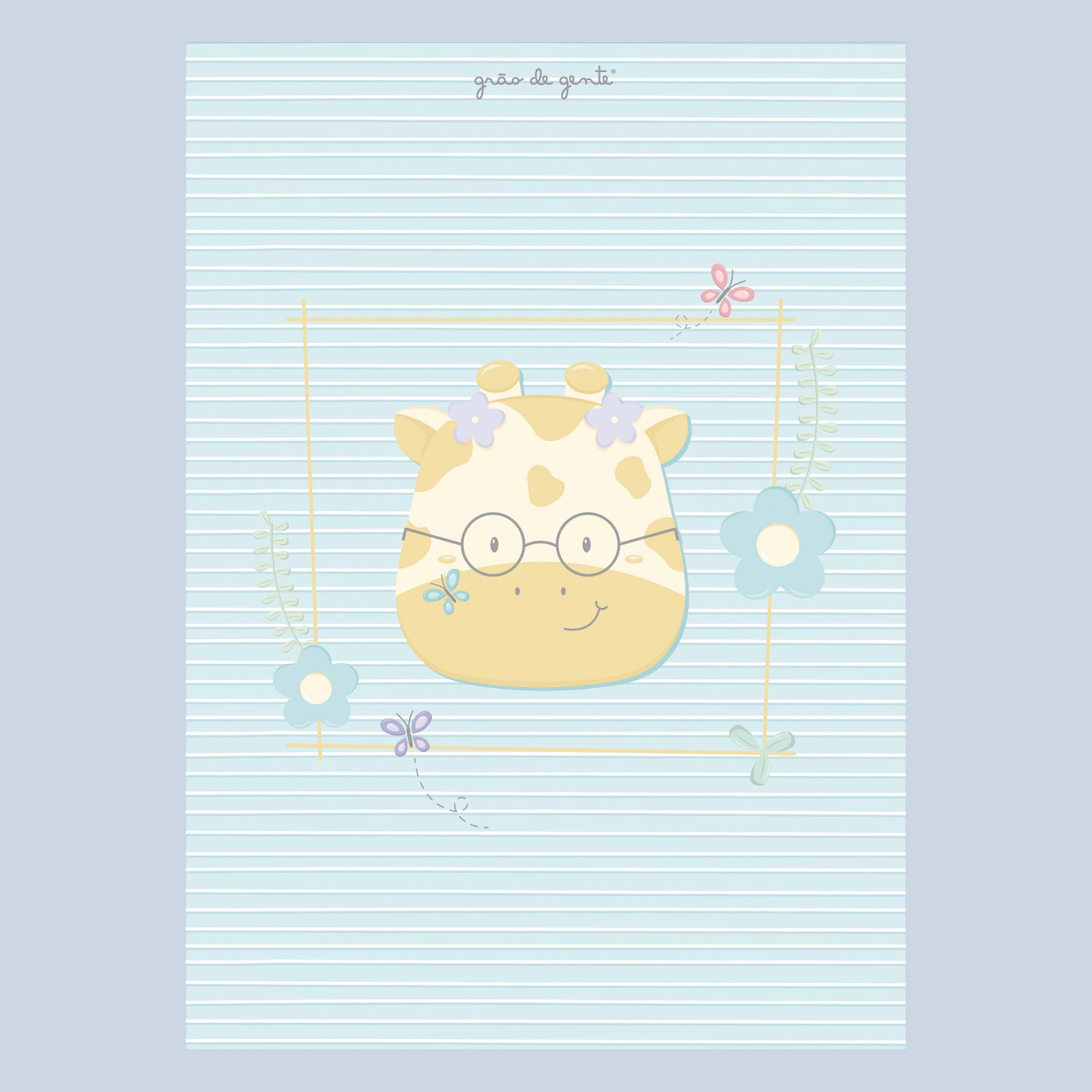 Kit Pôster Adesivo Amiguinhos Safári Coloridos 5 peças