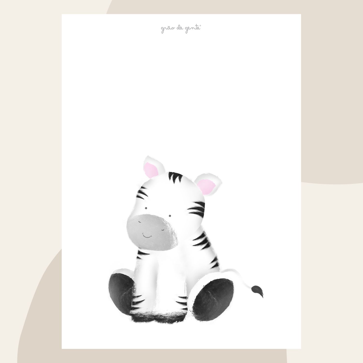 Kit Pôster Adesivo Amiguinhos Safári 5 peças