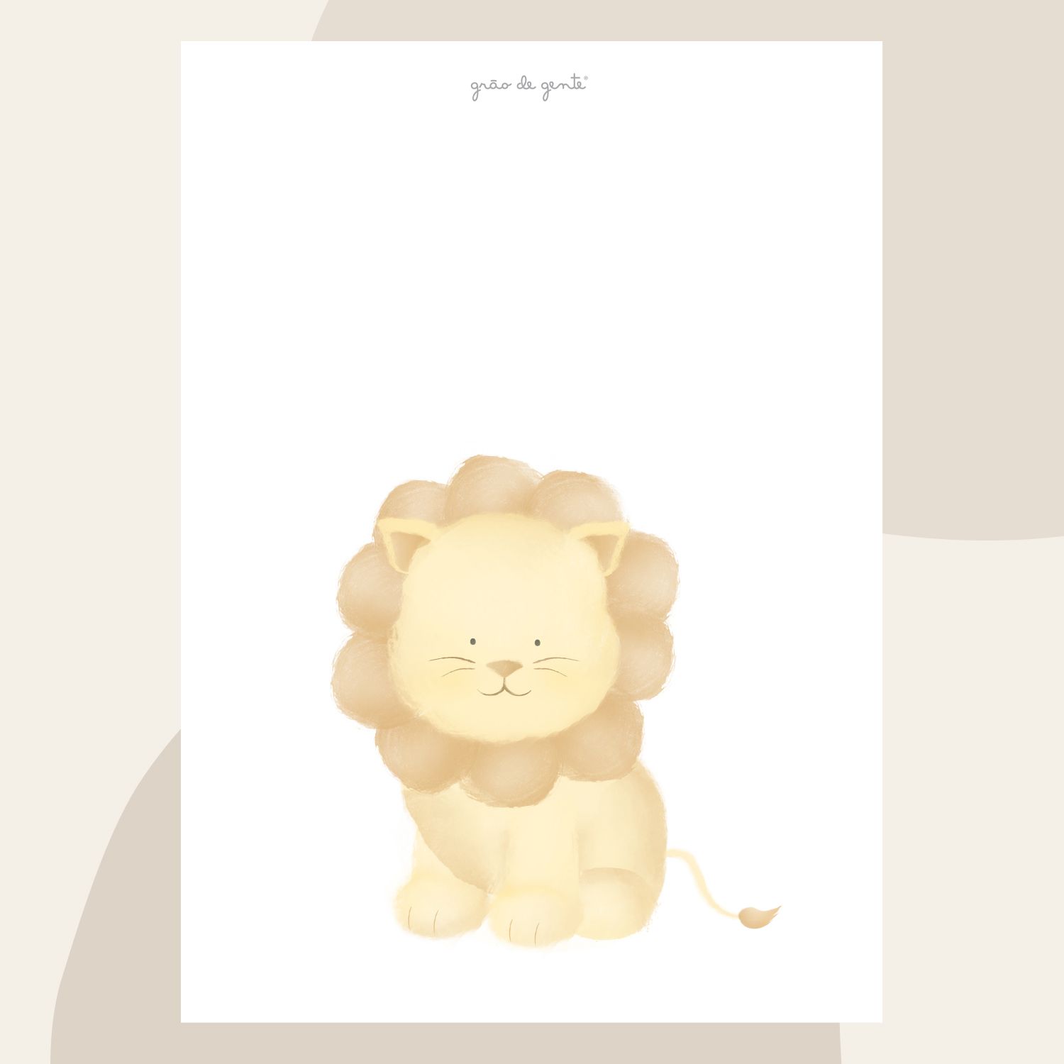 Kit Pôster Adesivo Amiguinhos Safári 5 peças