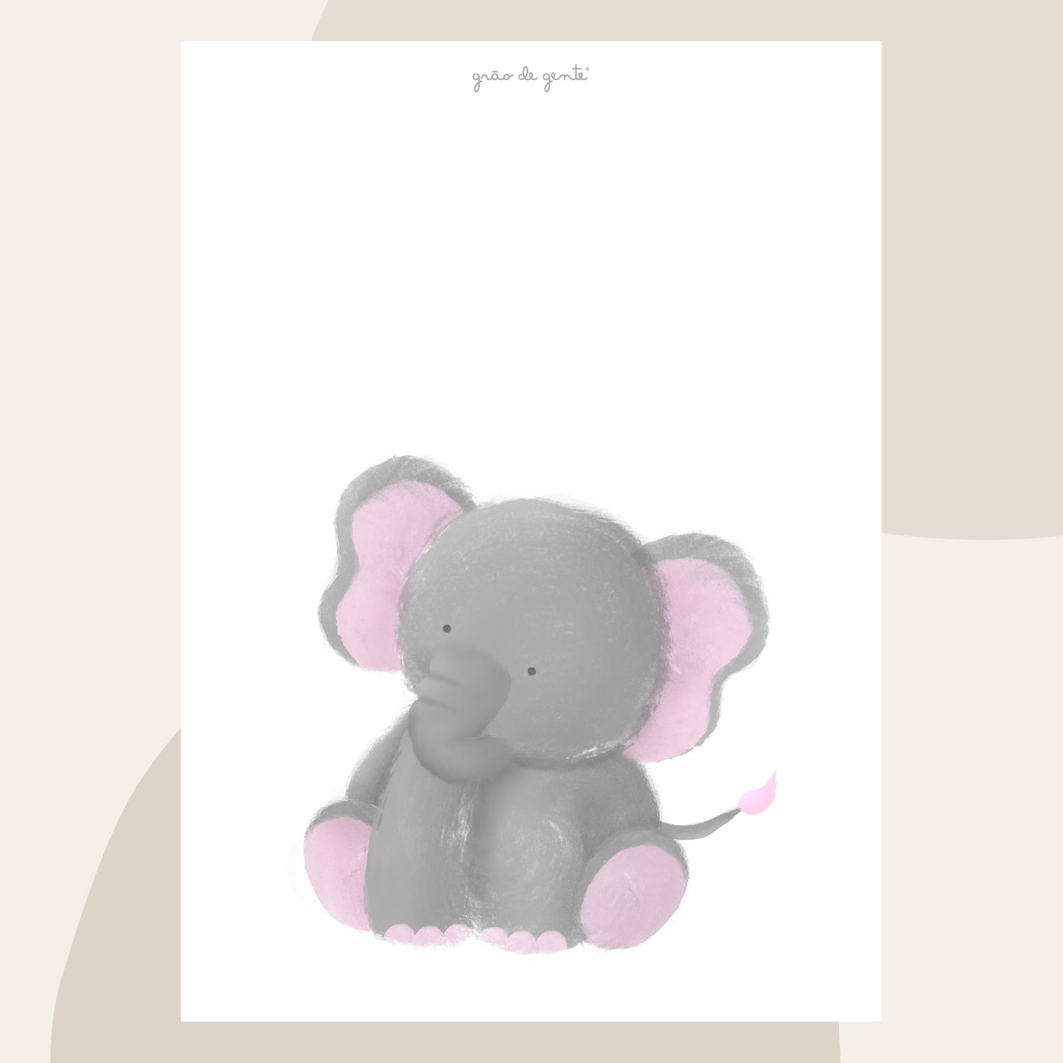 Kit Pôster Adesivo Amiguinhos Safári 5 peças