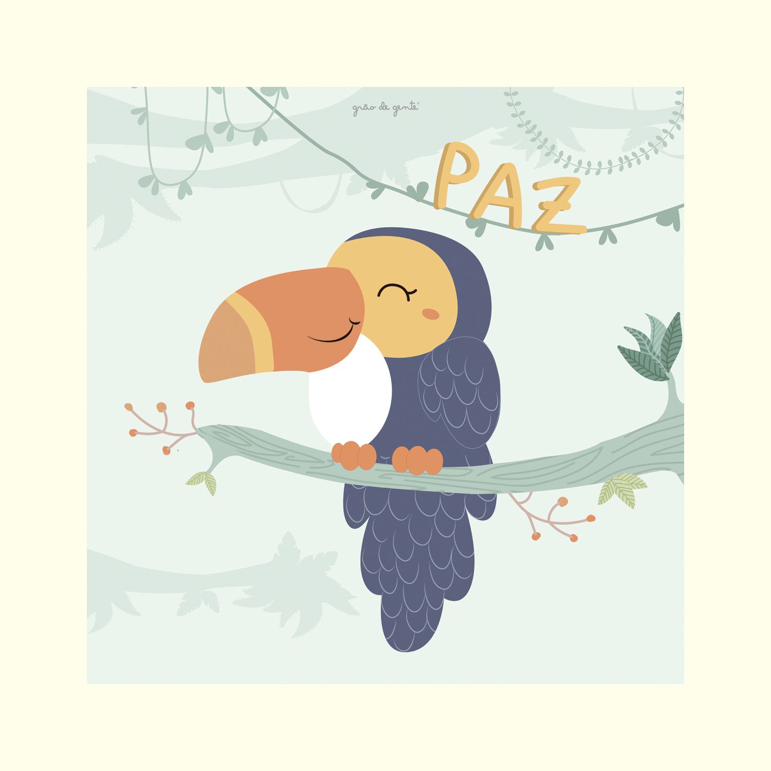 Kit Pôster Adesivo Amiguinhos da Fauna Brasileira 6 peças