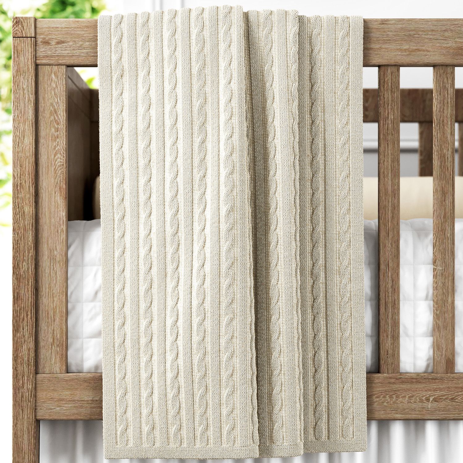 Manta Tricot Bege 1M