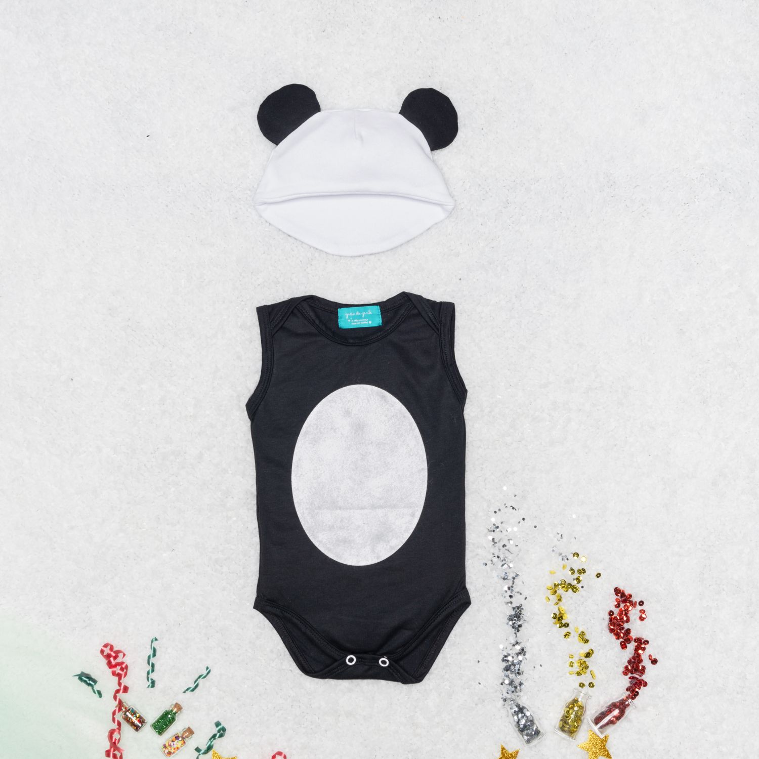 Fantasia Panda Bebê 2 Peças