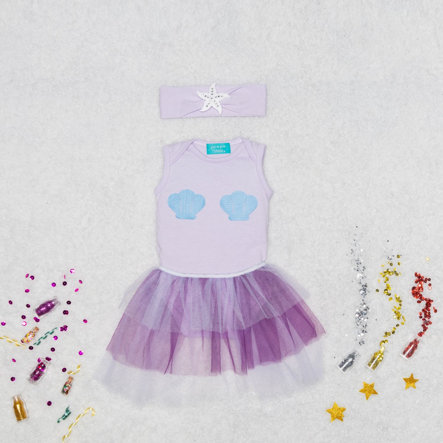 Fantasia Sereia Bebê 3 Peças