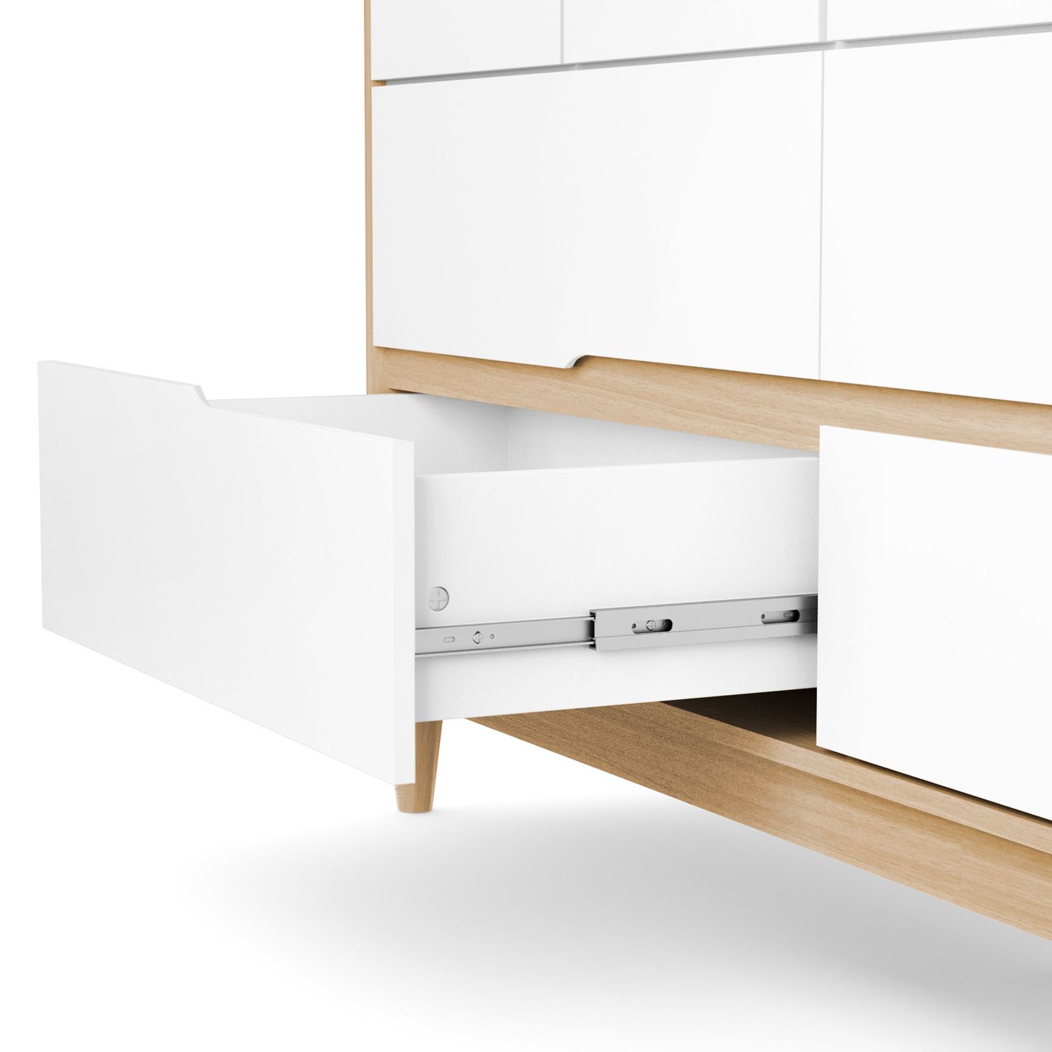 Guarda Roupa Infantil Branco e Madeira 4 Portas Tomi