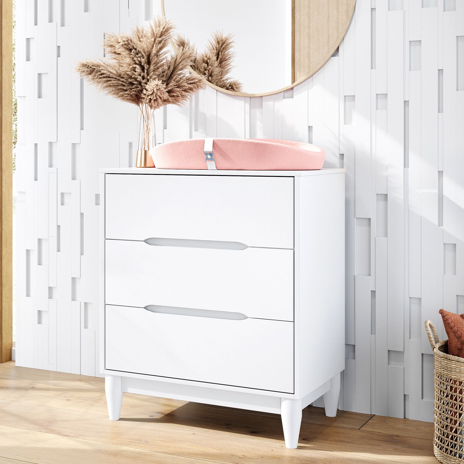 Cômoda Infantil 3 Gavetas Branco Tomi