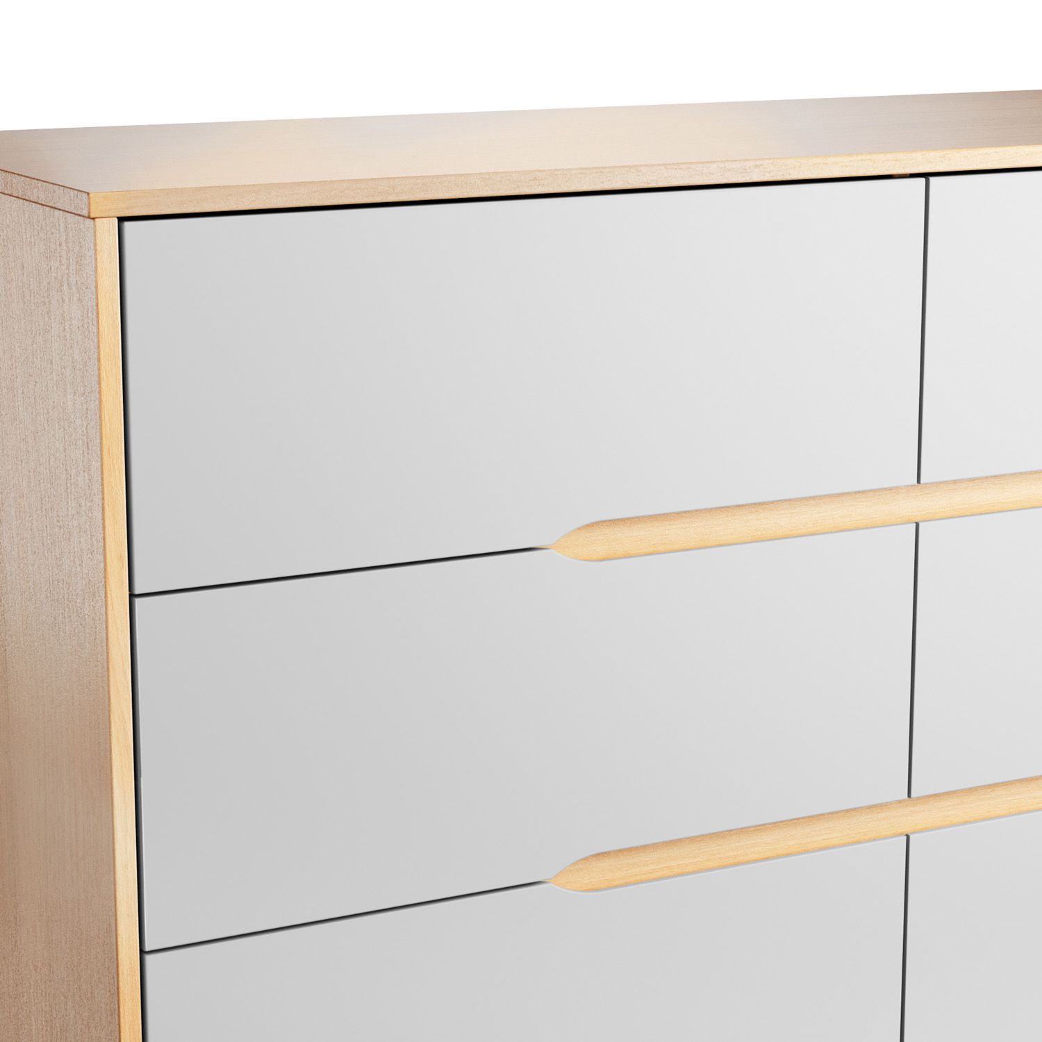 Cômoda Infantil 6 Gavetas Cinza Tomi