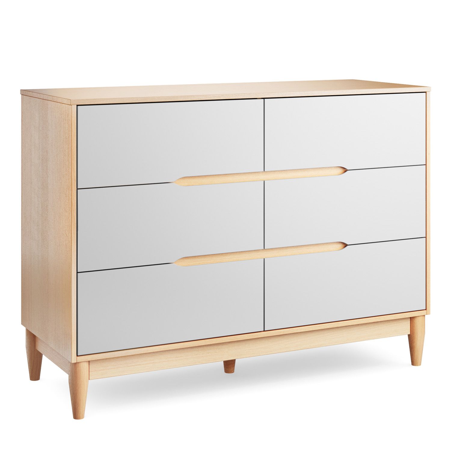 Cômoda Infantil 6 Gavetas Cinza Tomi